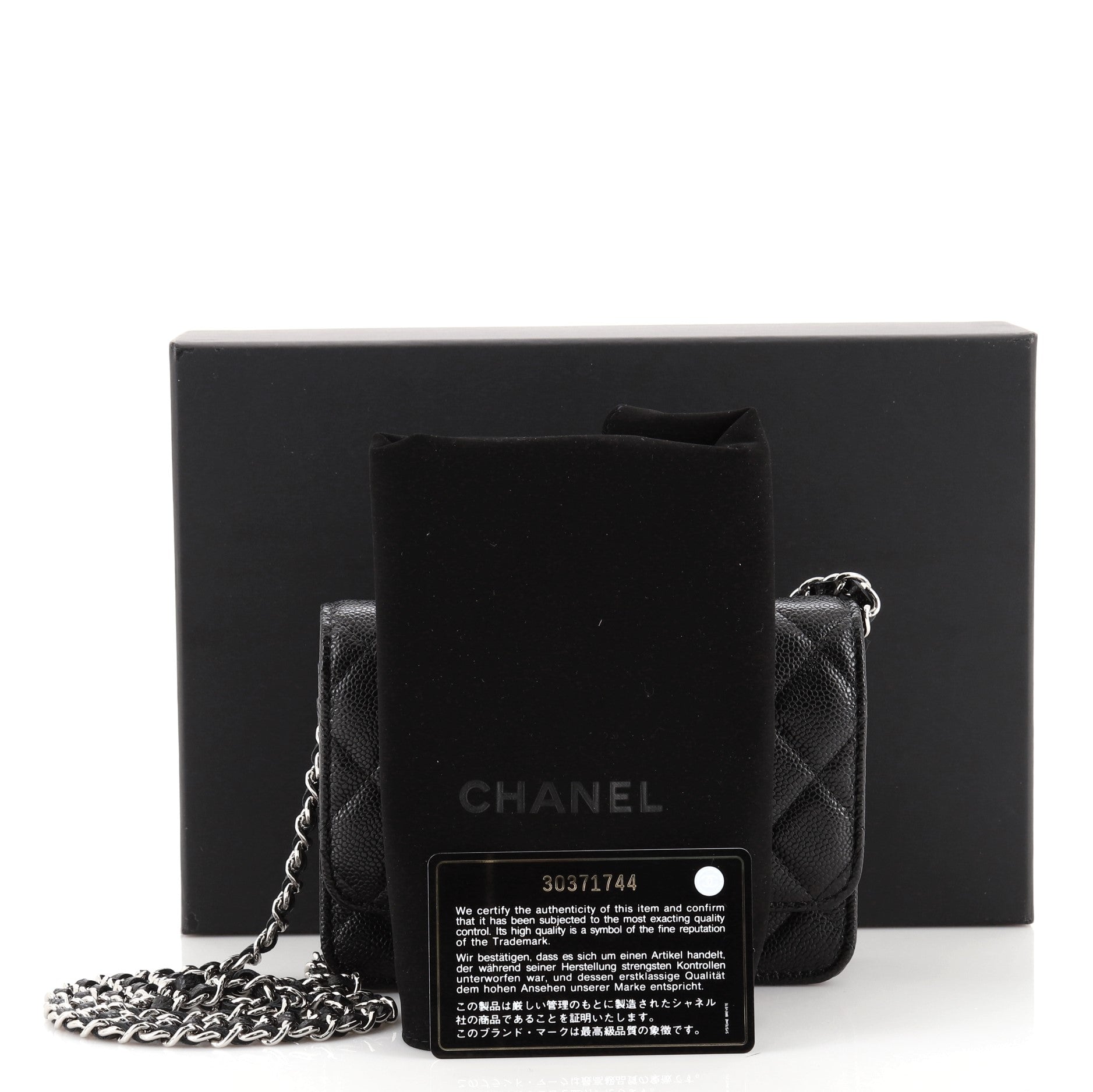 Wallet on Chain Quilted Caviar Mini