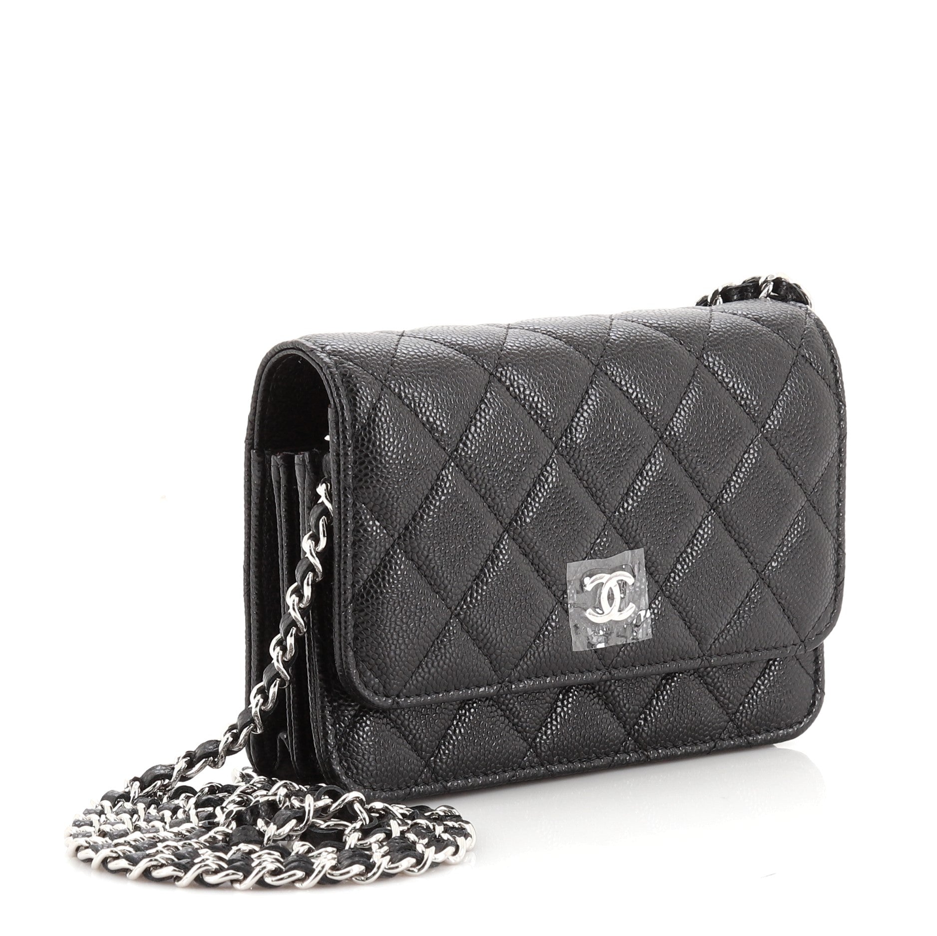 Wallet on Chain Quilted Caviar Mini