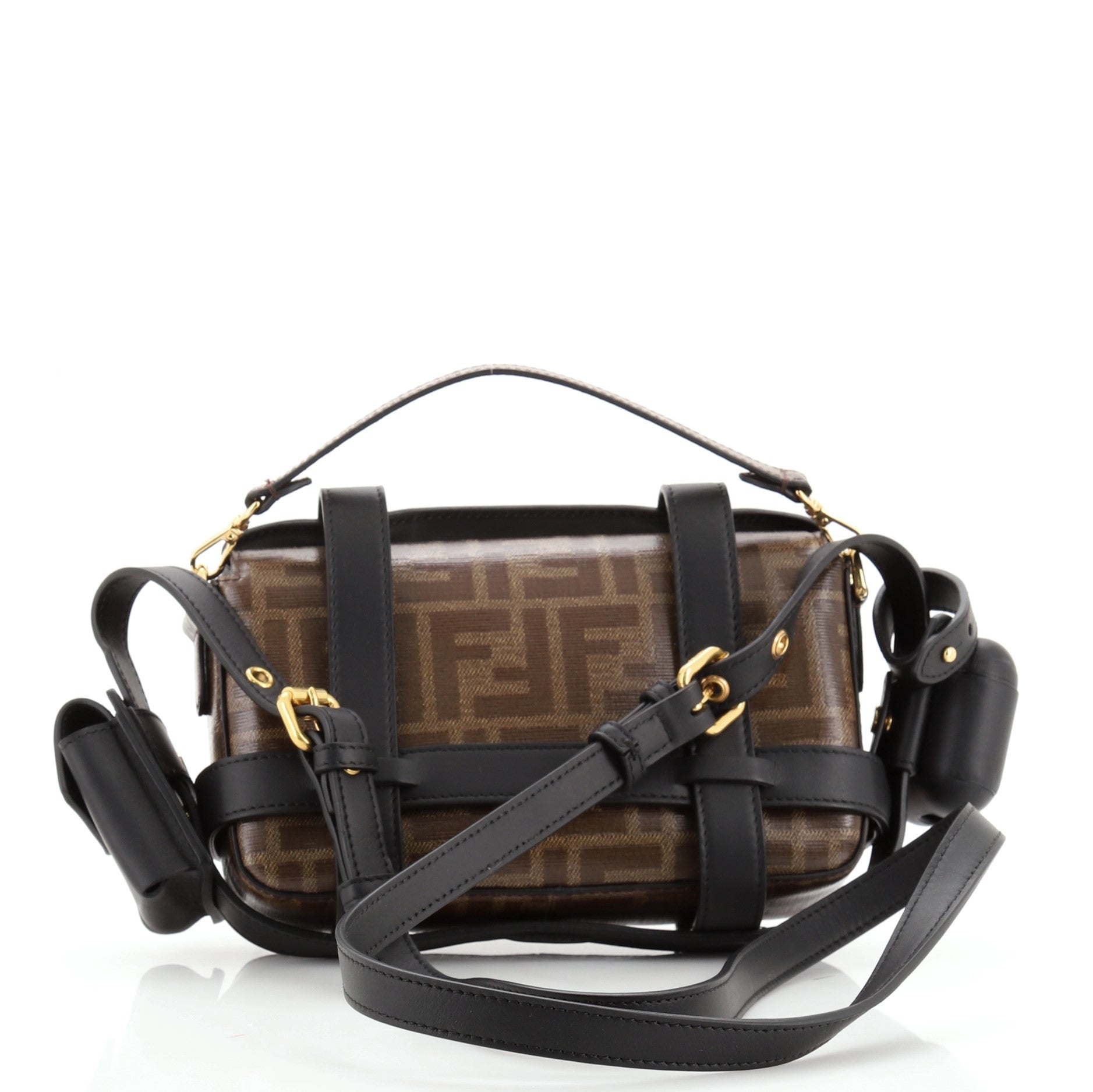 Baguette Cage Bag Zucca Coated Canvas and Leather Mini