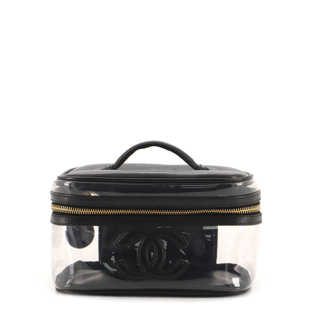 Vintage Timeless Cosmetic Case PVC and Leather Medium