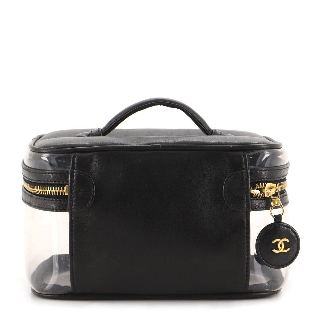Vintage Timeless Cosmetic Case PVC and Leather Medium
