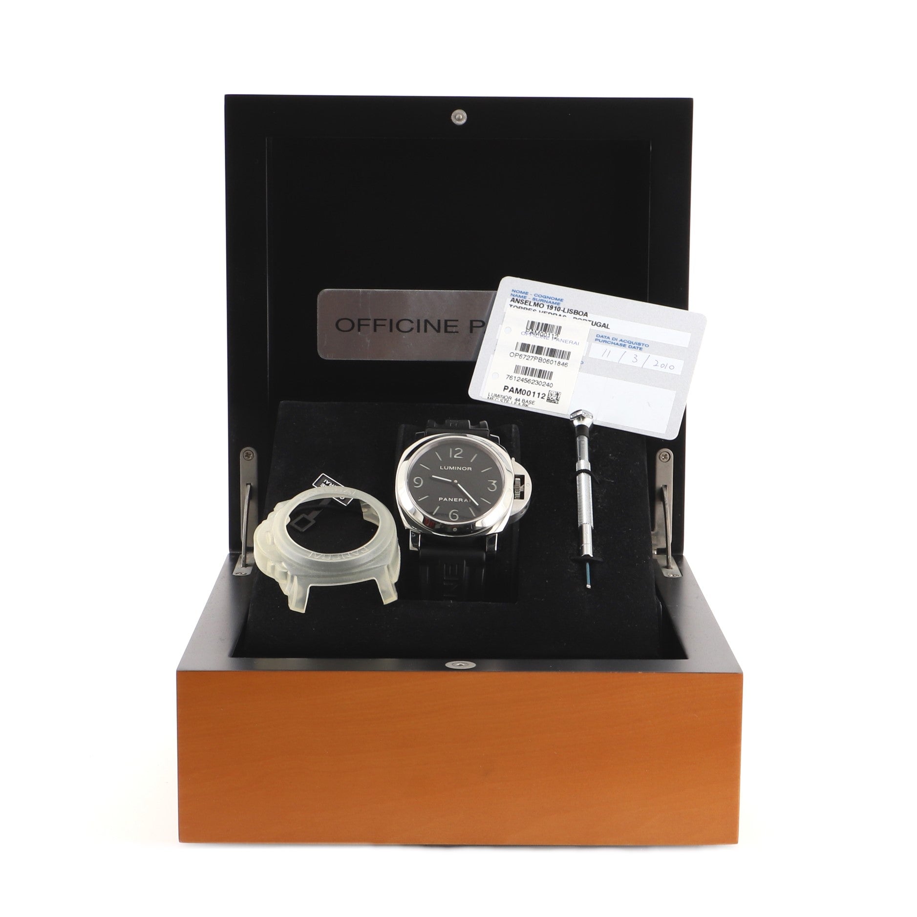 Luminor Base Manual Watch Stainless Steel and Rubber 44