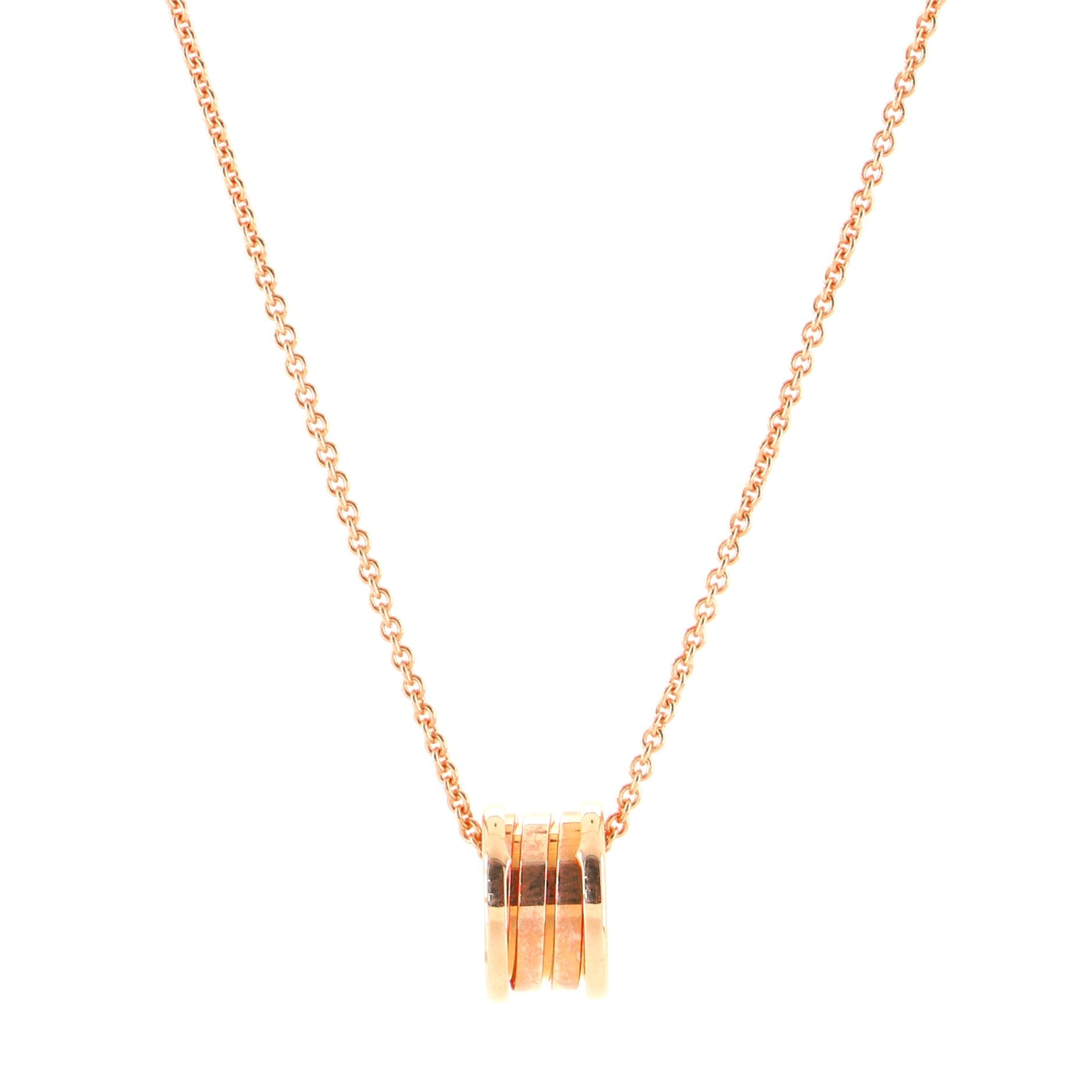 B.Zero1 Pendant Necklace 18K Rose Gold