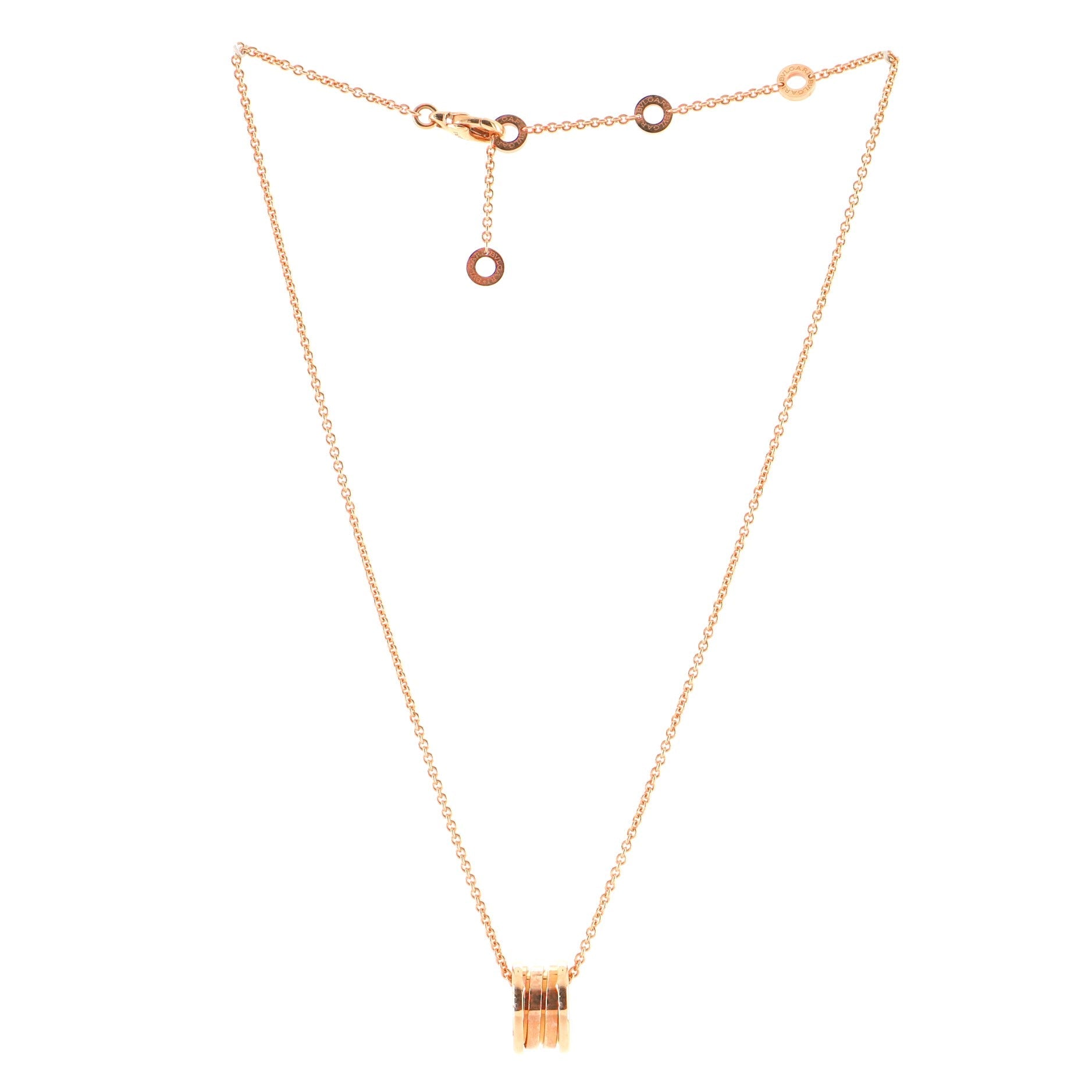 B.Zero1 Pendant Necklace 18K Rose Gold