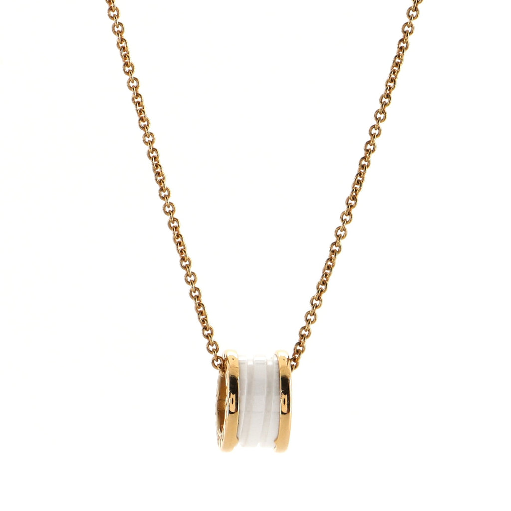 B.Zero1 Pendant Necklace 18K Rose Gold and Ceramic