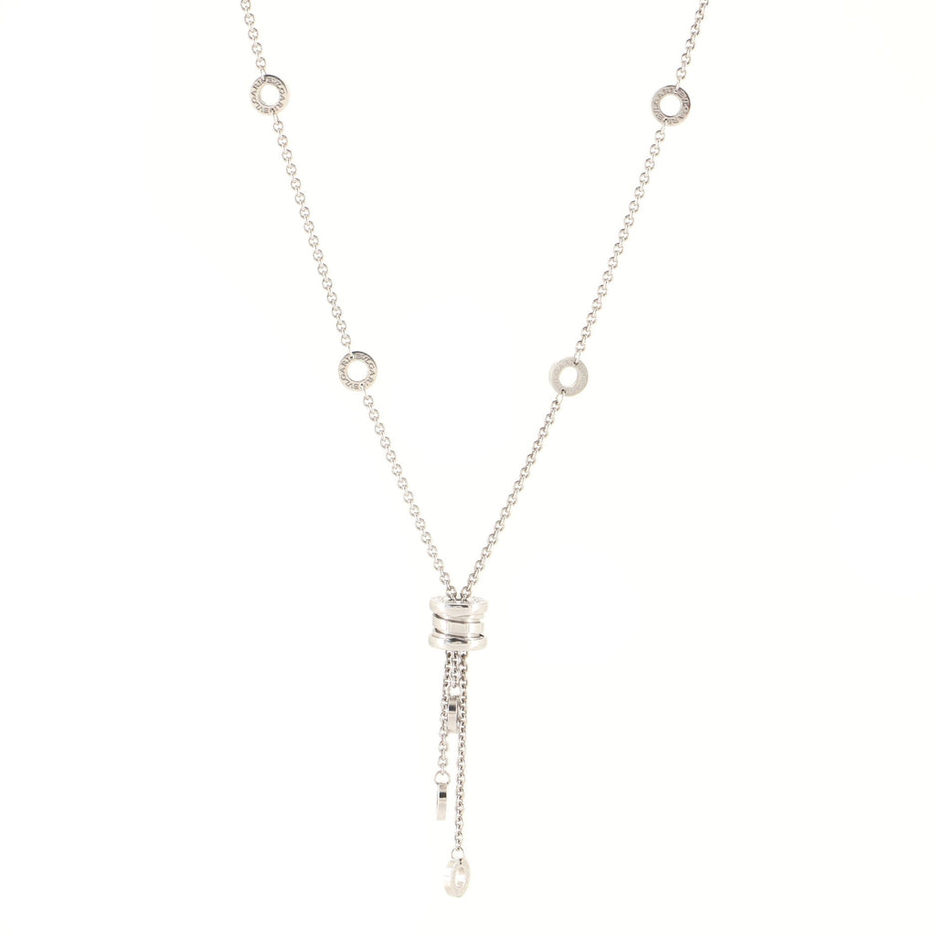 B.Zero1 3 Charm Necklace 18K White Gold