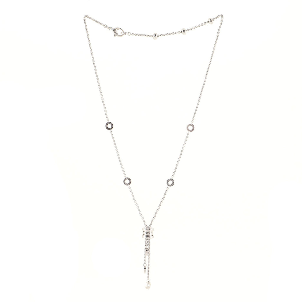 B.Zero1 3 Charm Necklace 18K White Gold