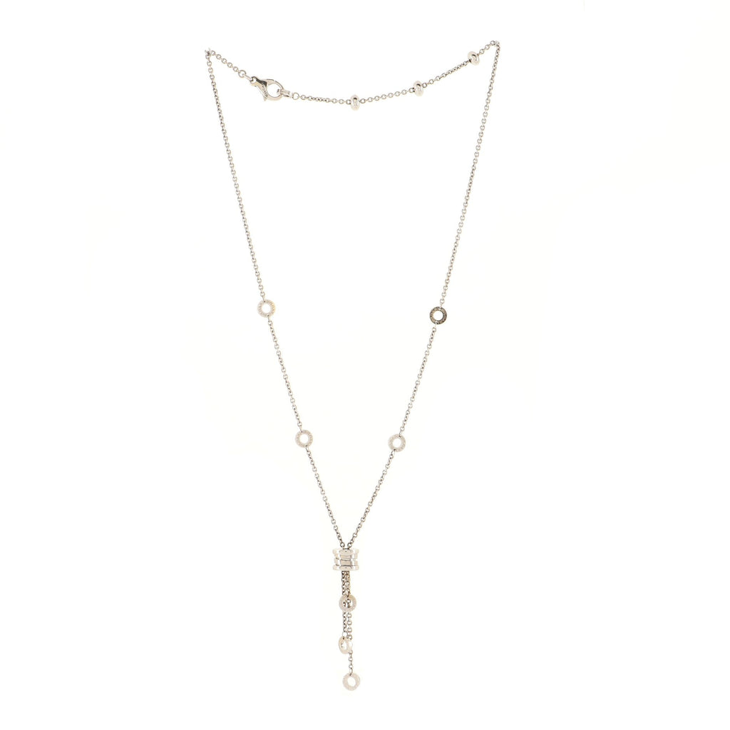 B.Zero1 3 Charm Necklace 18K White Gold