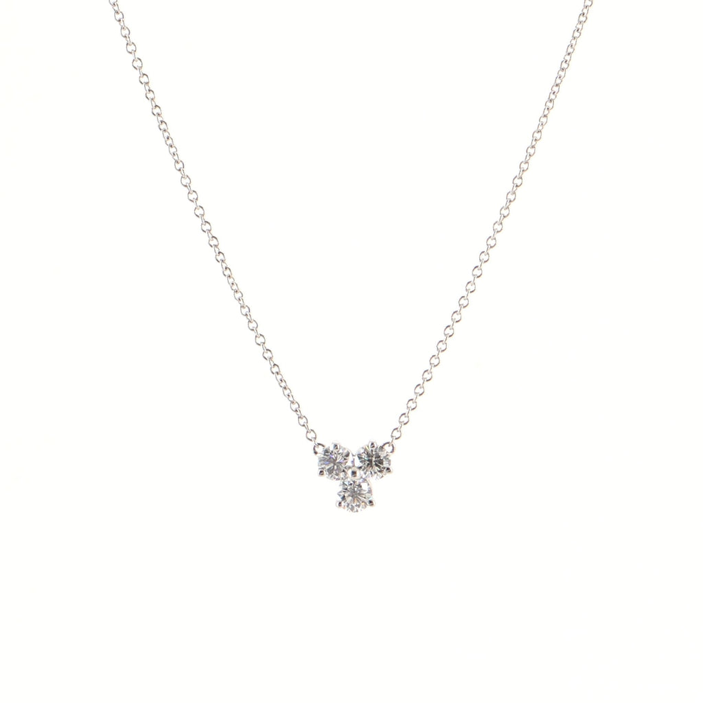 Aria Pendant Necklace Platinum and Diamonds