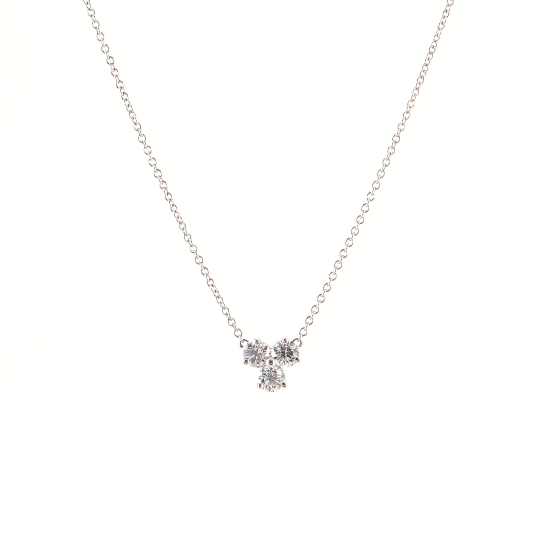 Aria Pendant Necklace Platinum and Diamonds