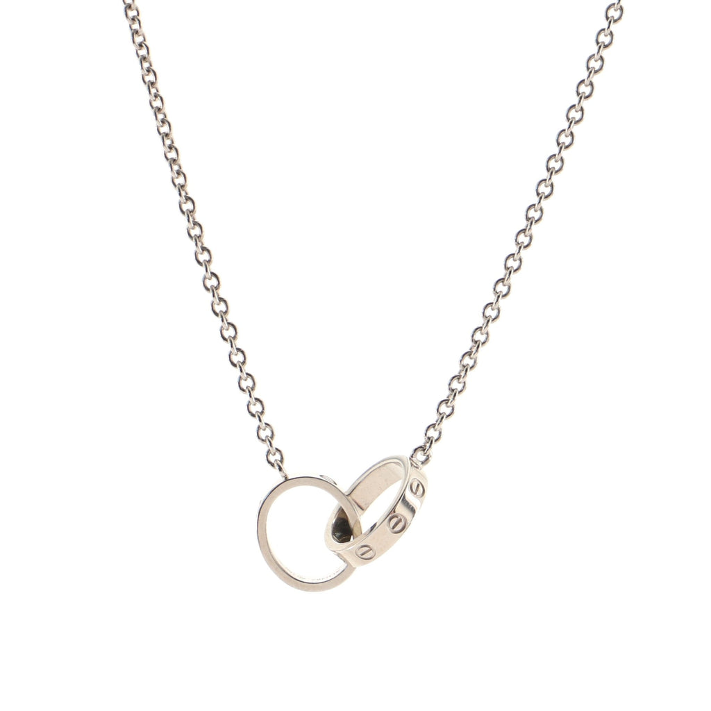 Love Interlocking Necklace 18K White Gold