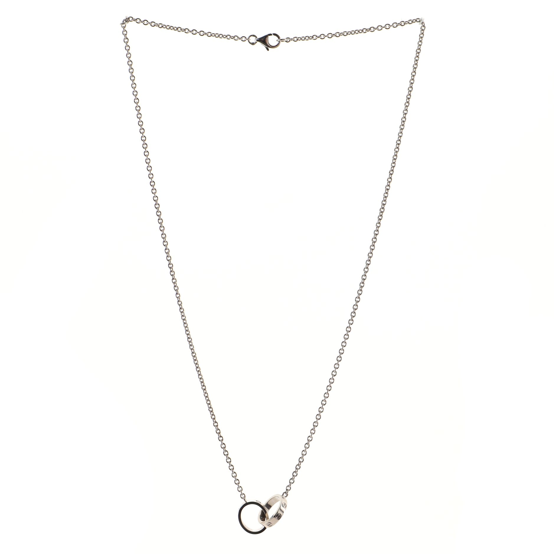 Love Interlocking Necklace 18K White Gold