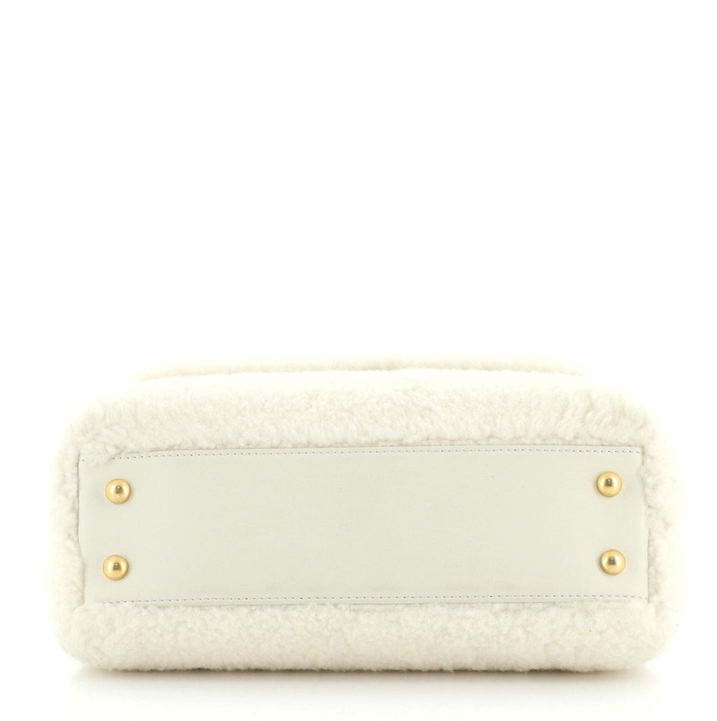 Coco Top Handle Bag Chevron Shearling Mini