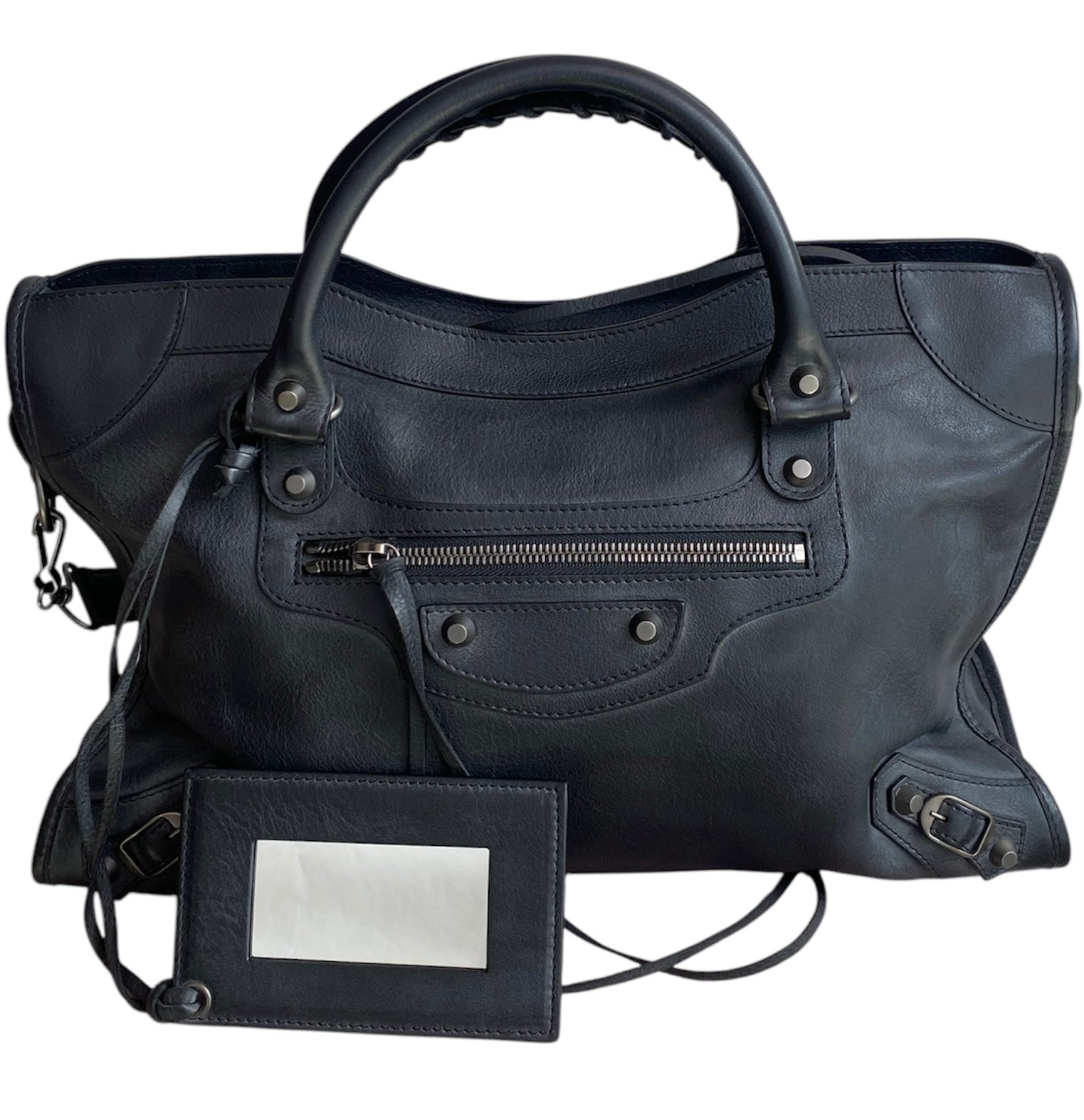 Balenciaga Black Leather City Bag