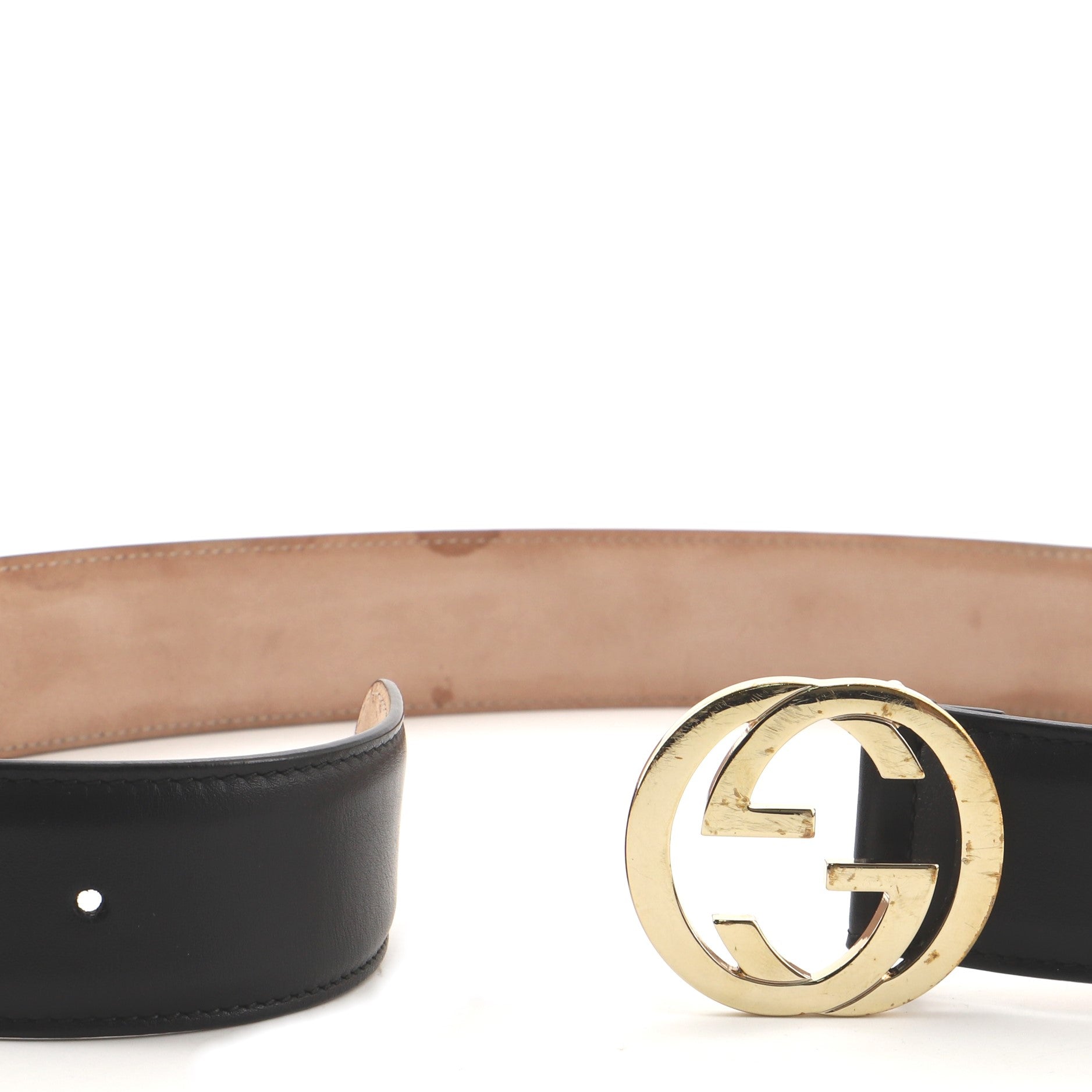Interlocking G Belt Leather Wide 80