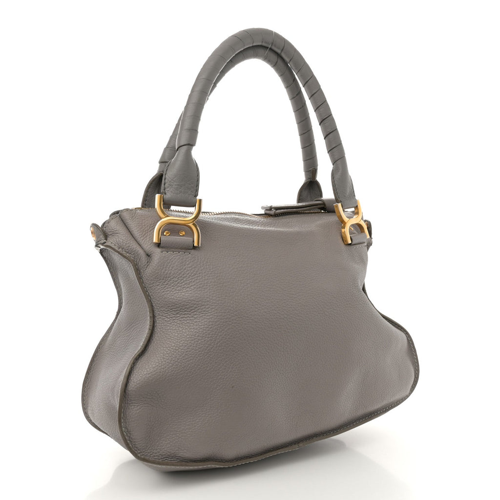 Calfskin Medium Marcie Satchel Cashmere Grey