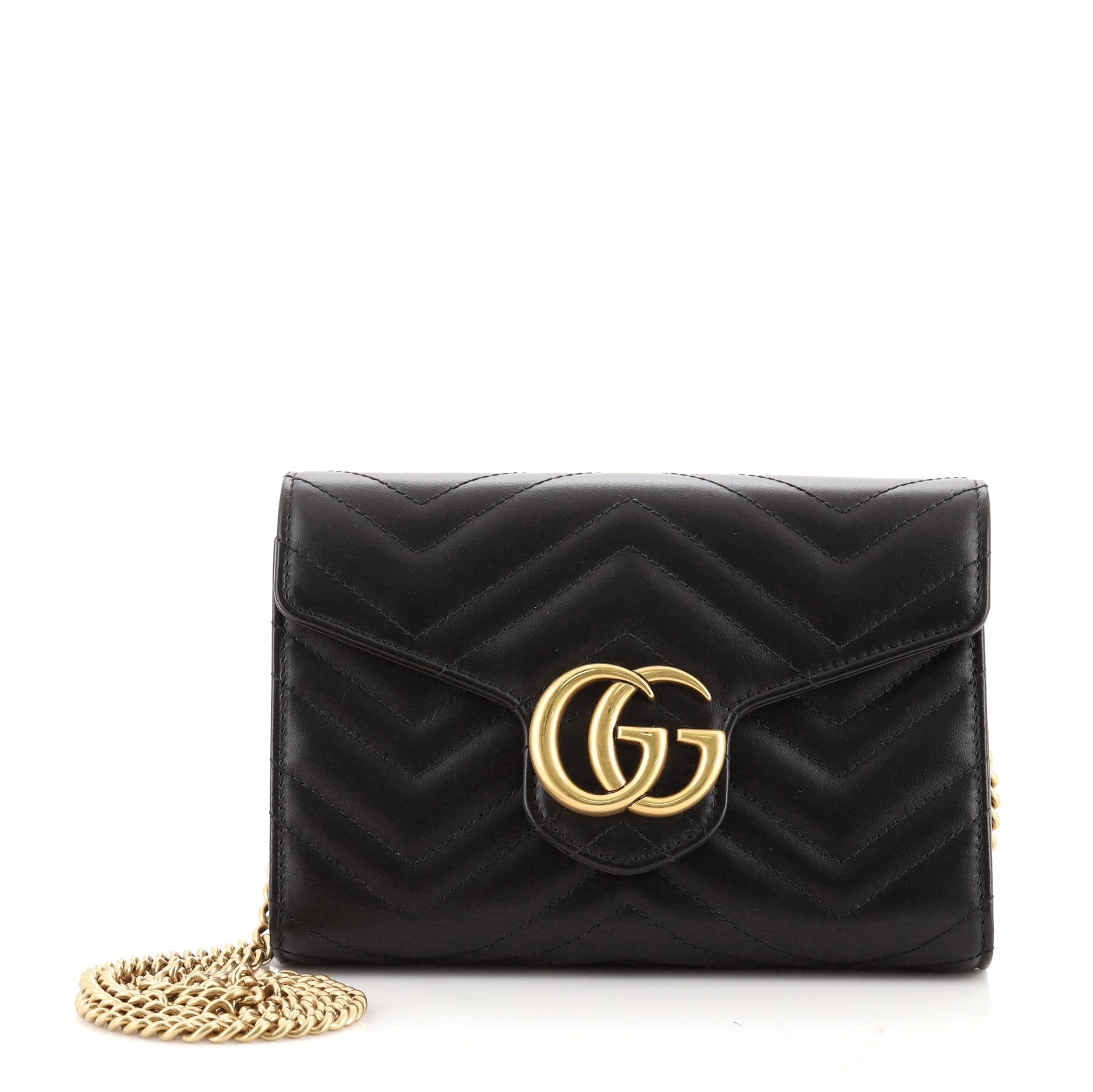 GG Marmont Chain Wallet Matelasse Leather Mini
