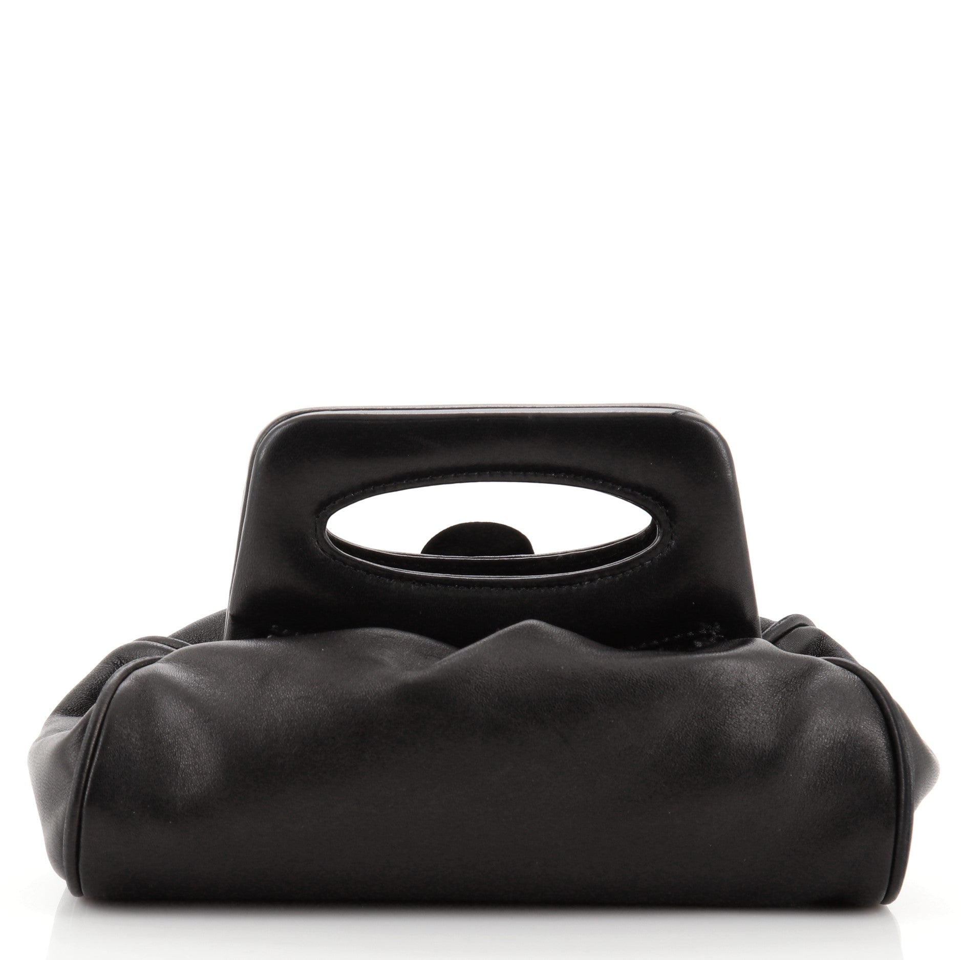 Vintage Camellia Frame Clutch Leather