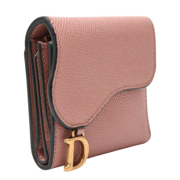 Christian Dior Saddle Lotus Calfskin Wallet