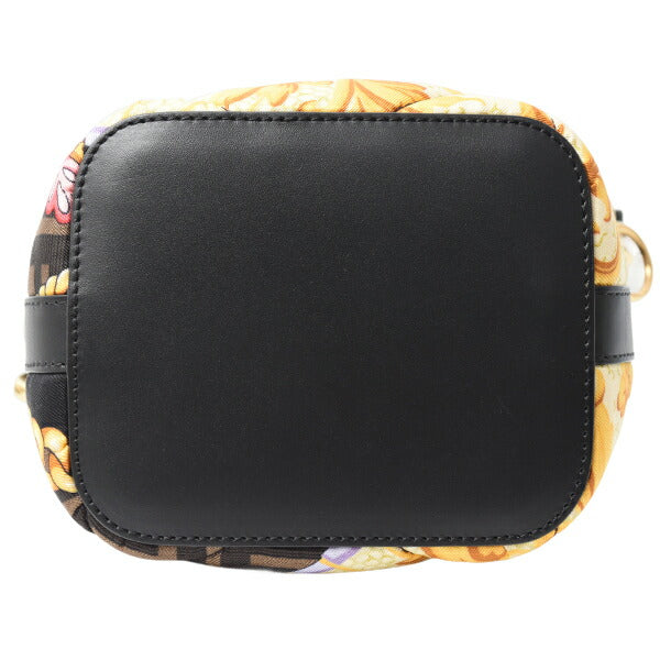 Fendi Fendace Leather Canvas 2way Shoulder Bag