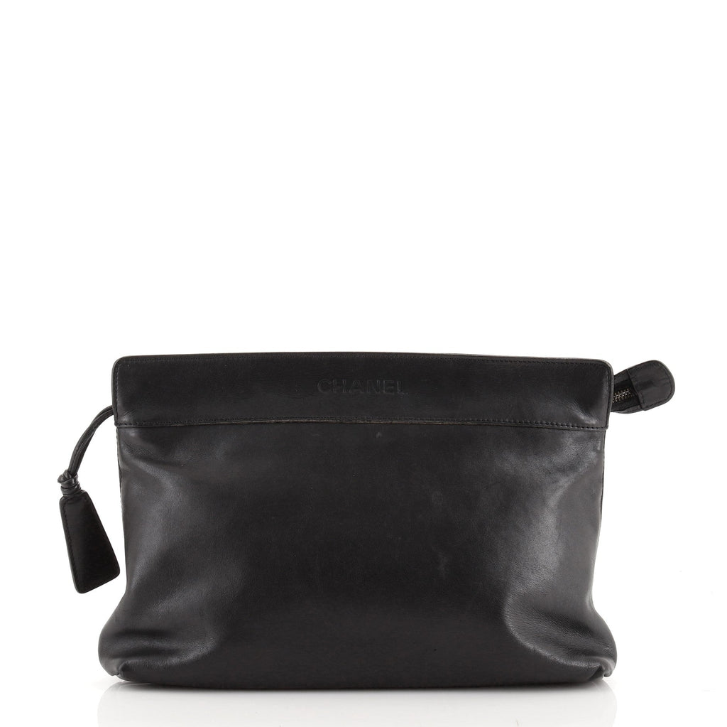 Vintage Logo Zip Clutch Lambskin Medium