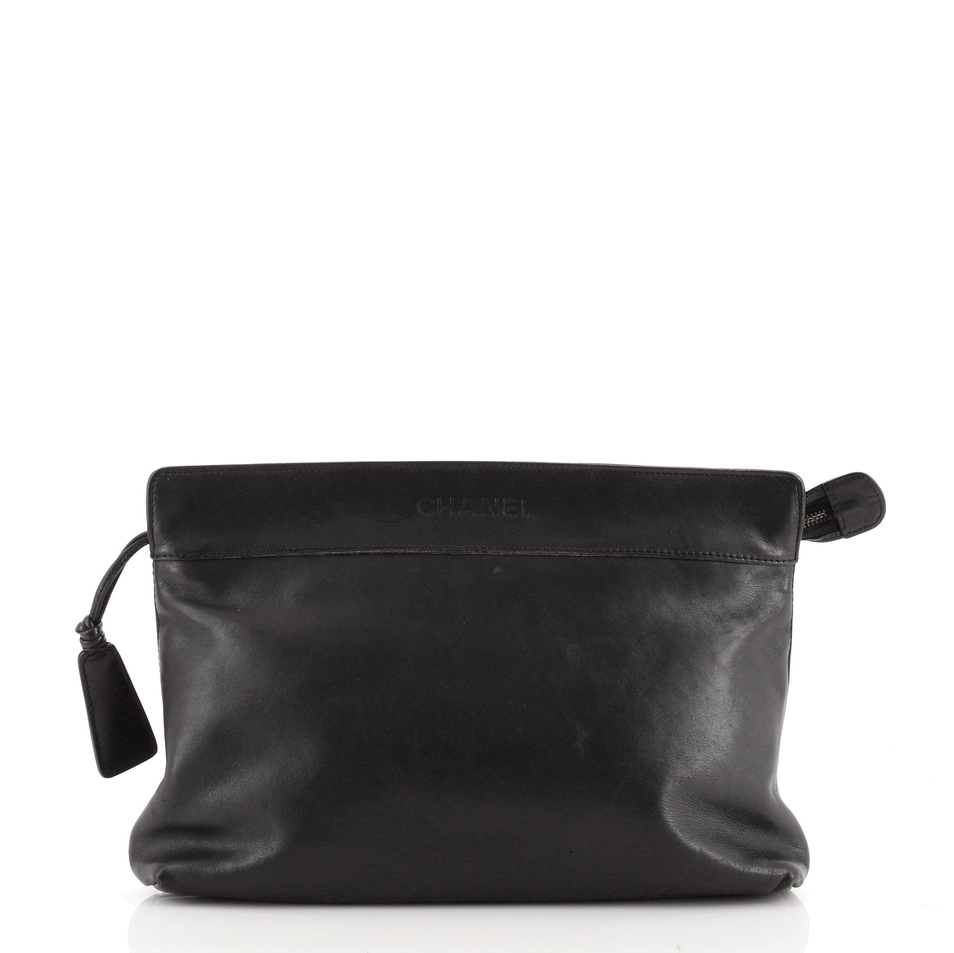 Vintage Logo Zip Clutch Lambskin Medium