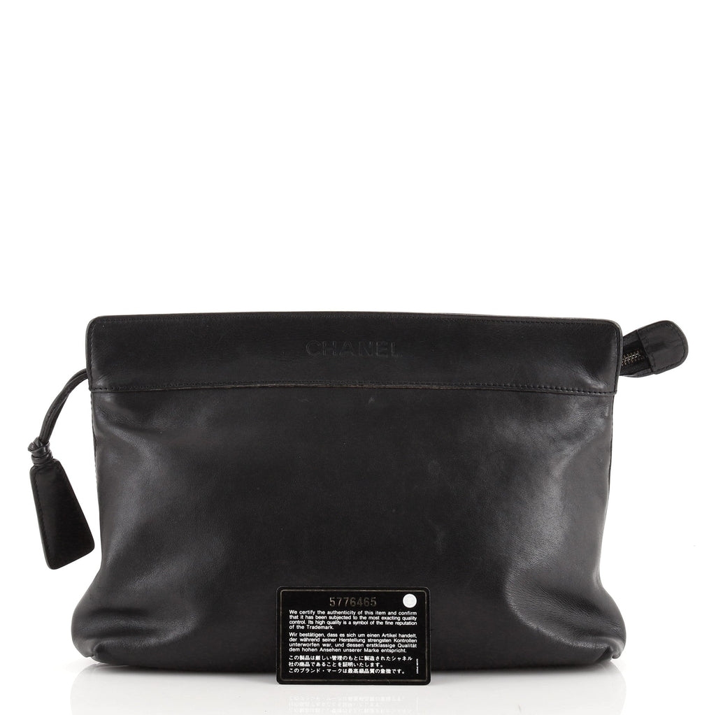 Vintage Logo Zip Clutch Lambskin Medium