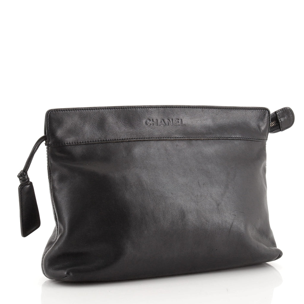 Vintage Logo Zip Clutch Lambskin Medium