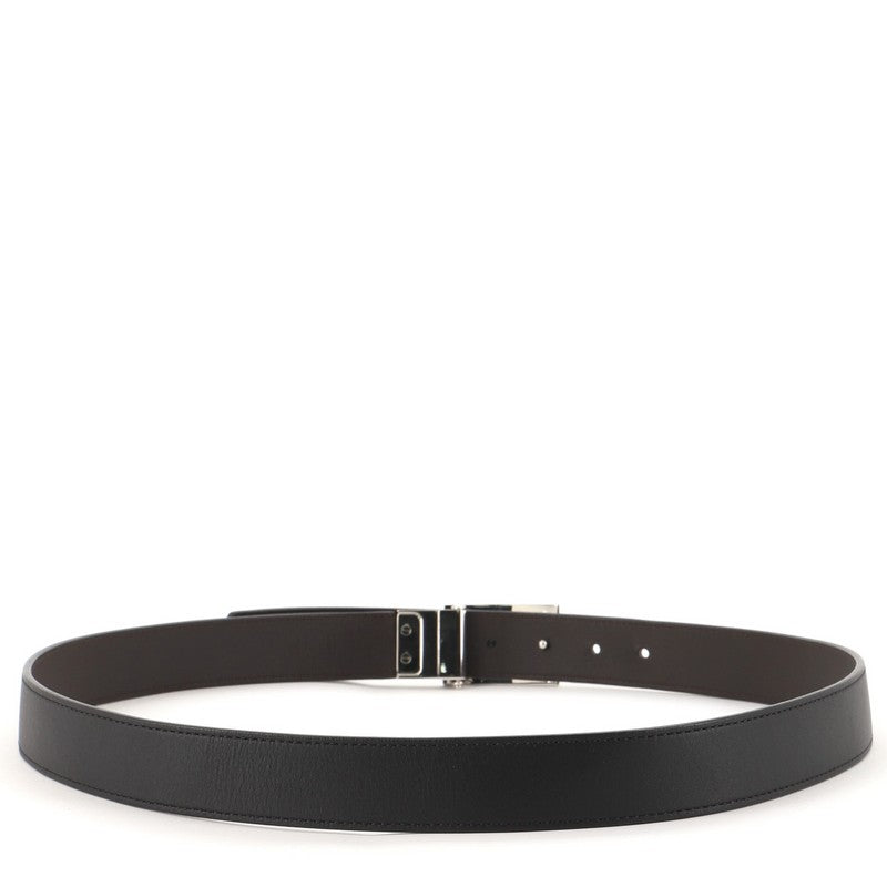 Damier Buckle Reversible Belt Leather Thin 95