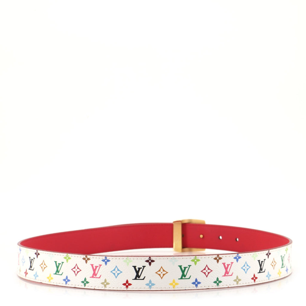 LV Cut Reversible Belt Monogram Multicolor and Leather Medium 85