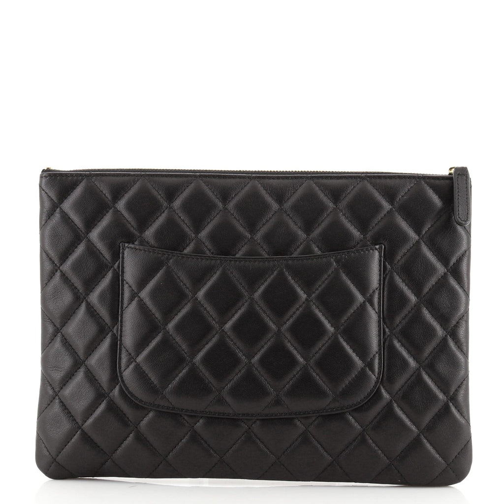 Egyptian Amulet O Case Clutch Quilted Lambskin Medium