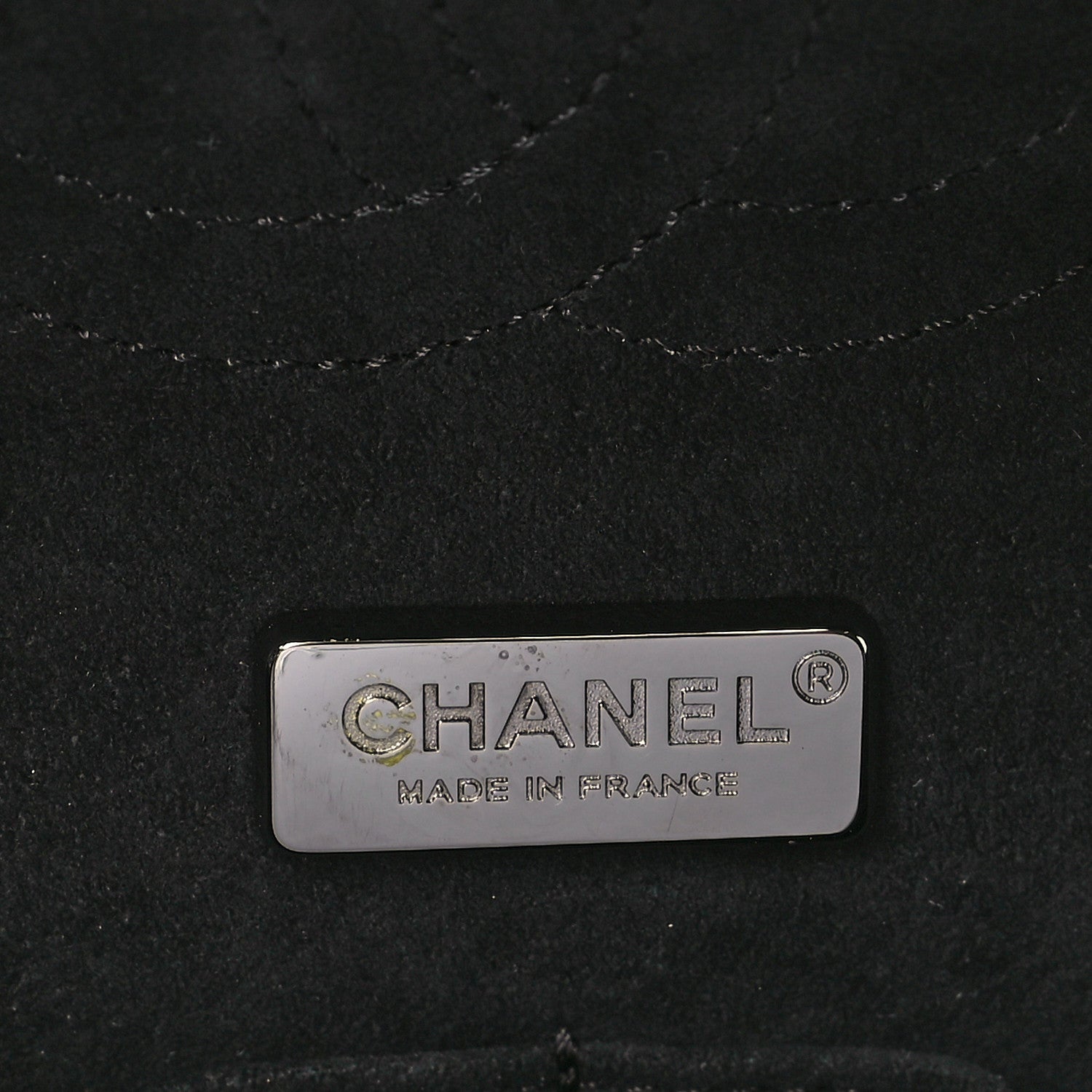 Metallic Snakeskin Medium Double Flap Black Silver