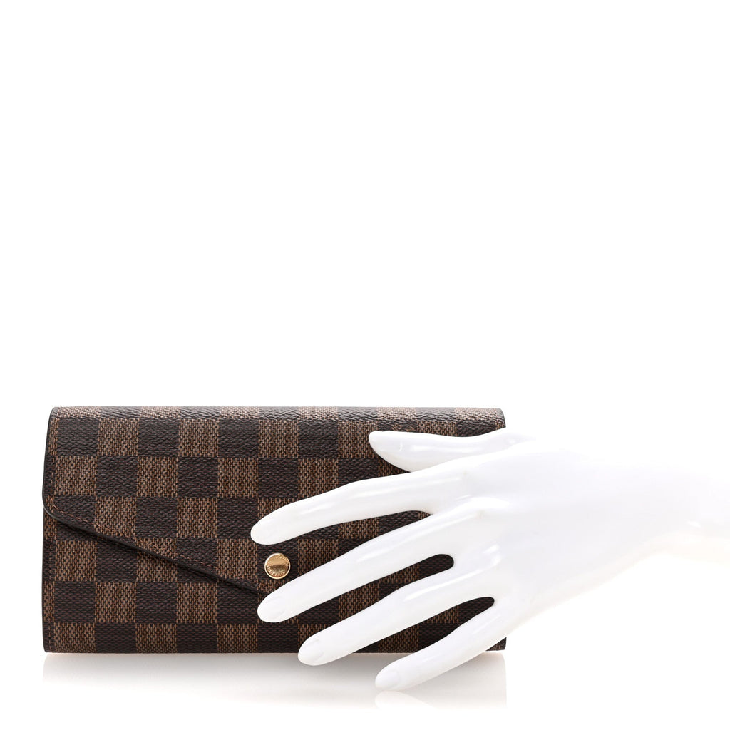 Damier Ebene Sarah Wallet NM Rose Ballerine