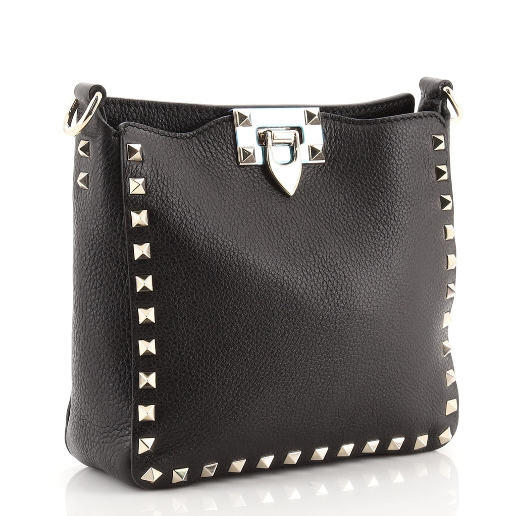 Rockstud Flip Lock Messenger Bag Leather Mini