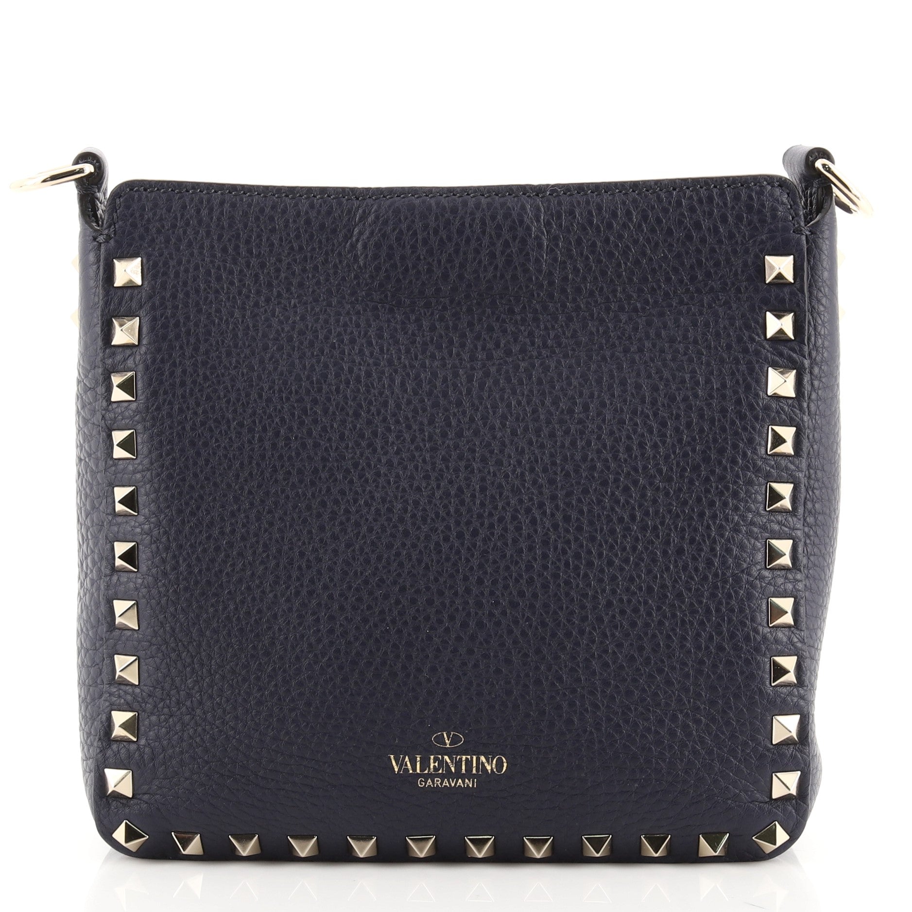 Rockstud Flip Lock Messenger Bag Leather Mini