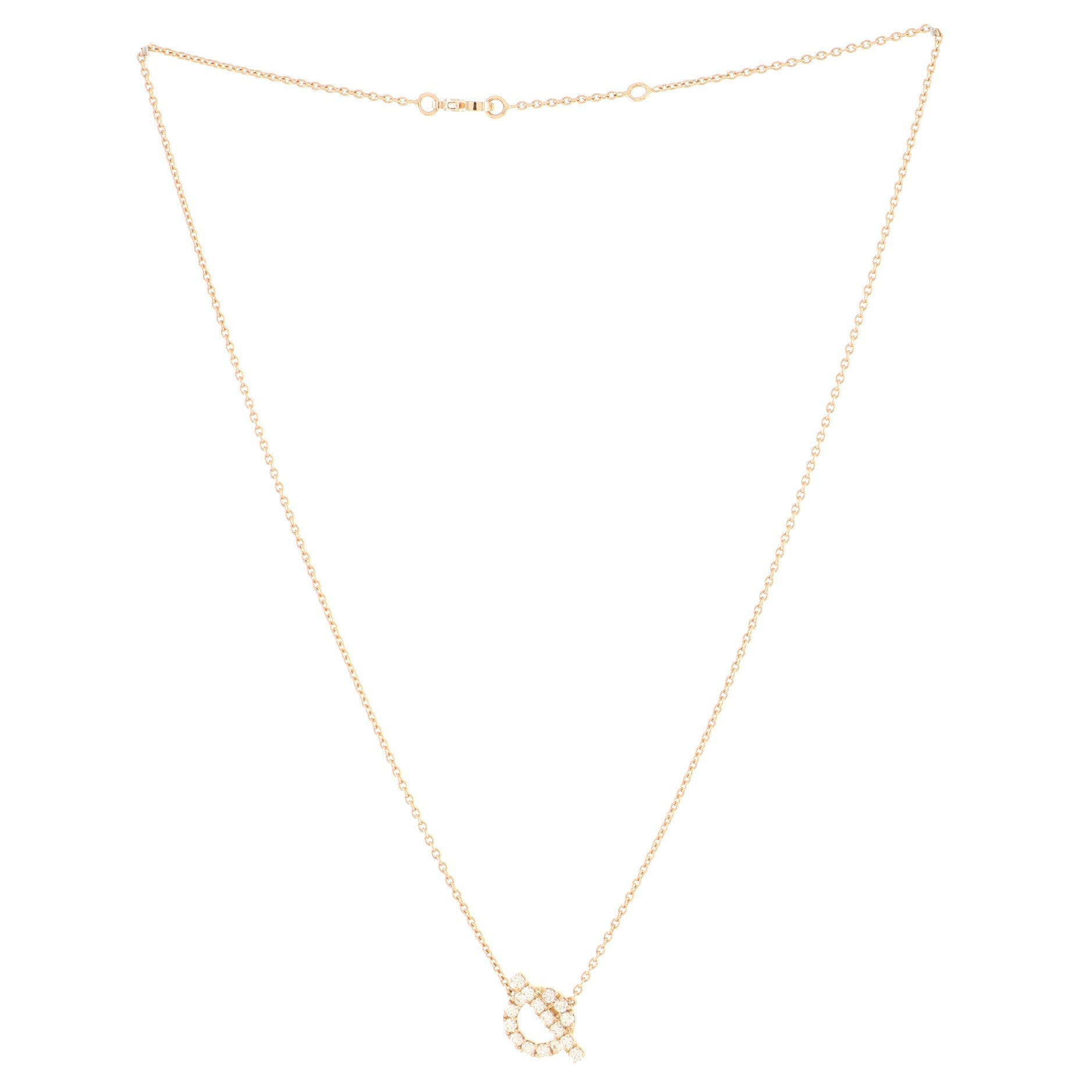 Finesse Pendant Necklace 18K Rose Gold and Diamonds