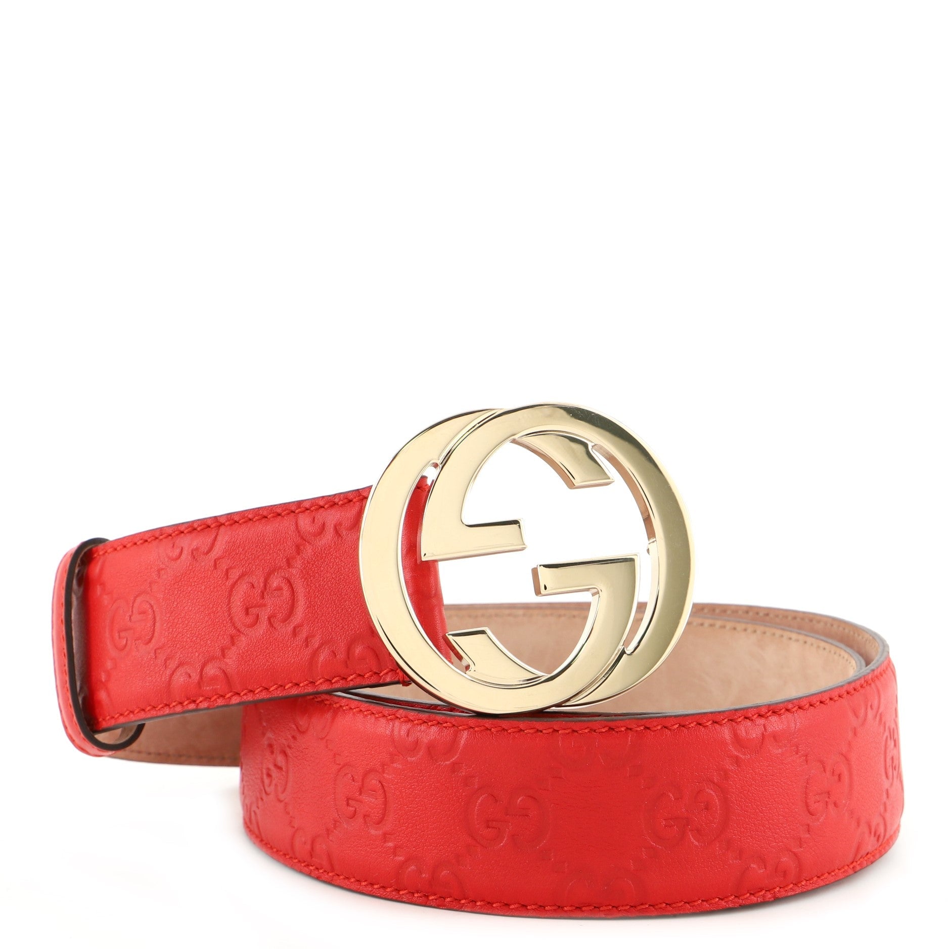 Interlocking G Belt Guccissima Leather Wide 95