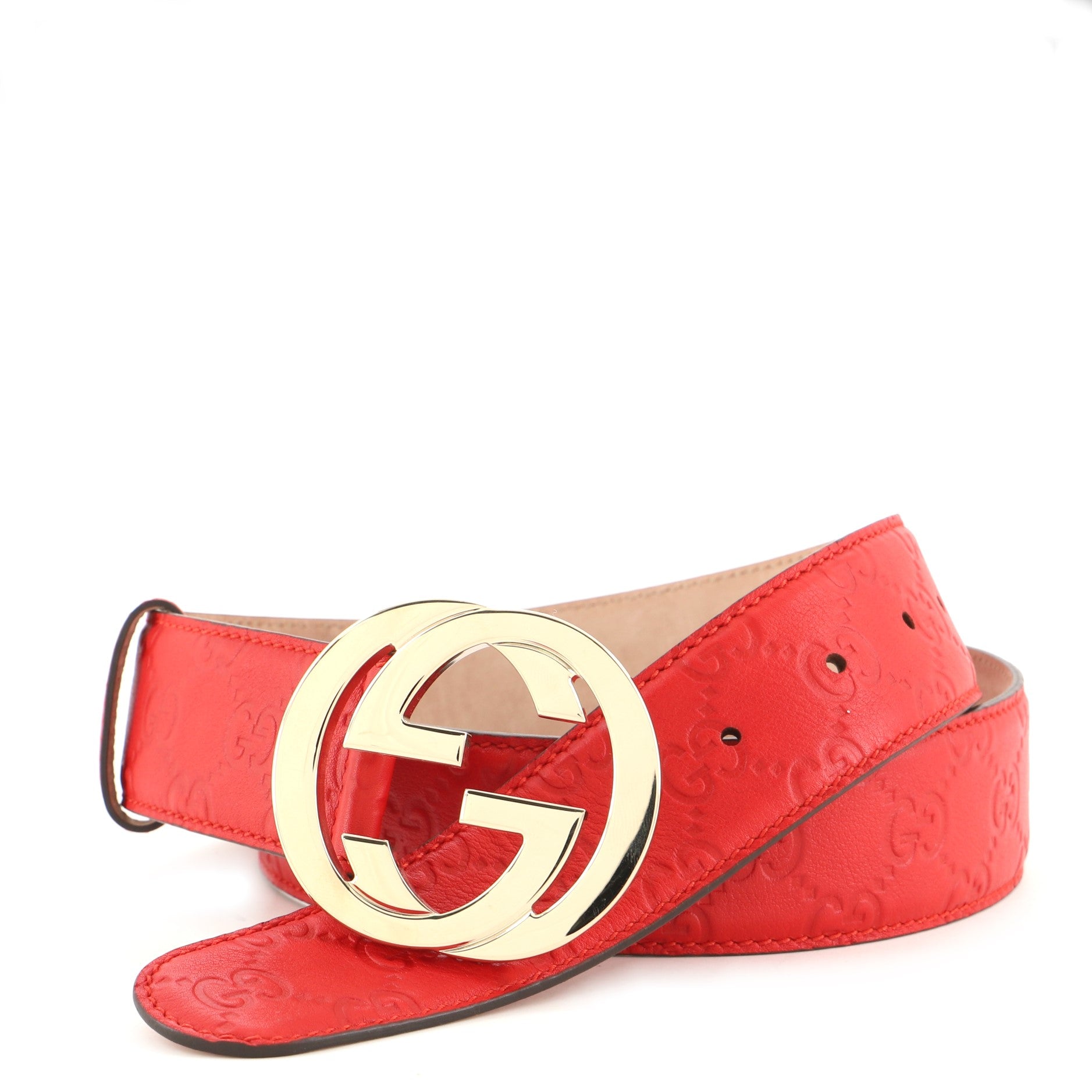 Interlocking G Belt Guccissima Leather Wide 95