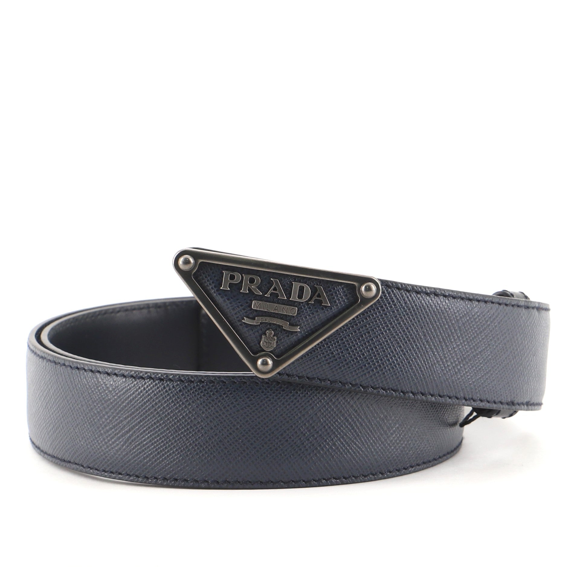 Logo Belt Saffiano Leather Medium 85