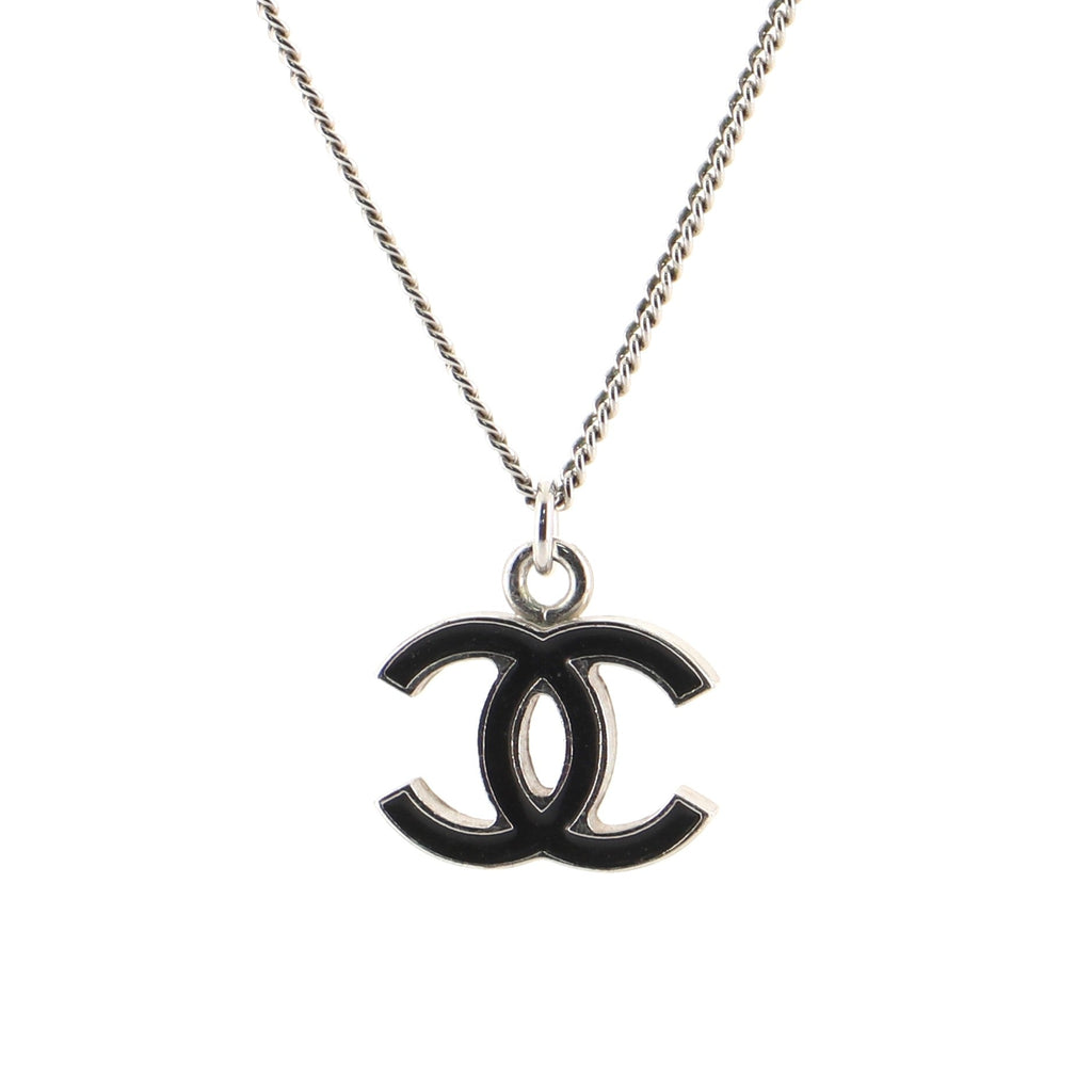 CC Pendant Necklace Metal with Enamel