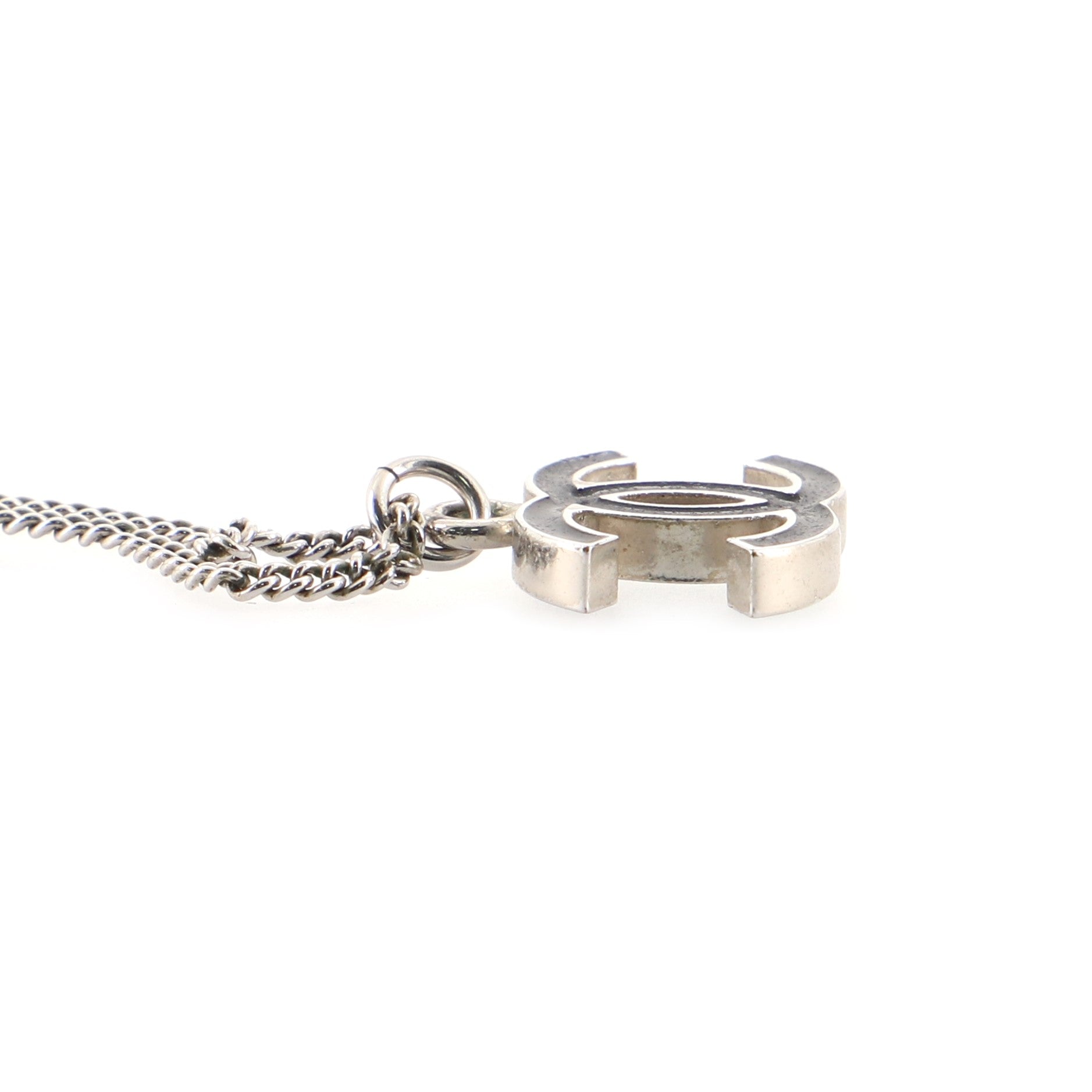 CC Pendant Necklace Metal with Enamel