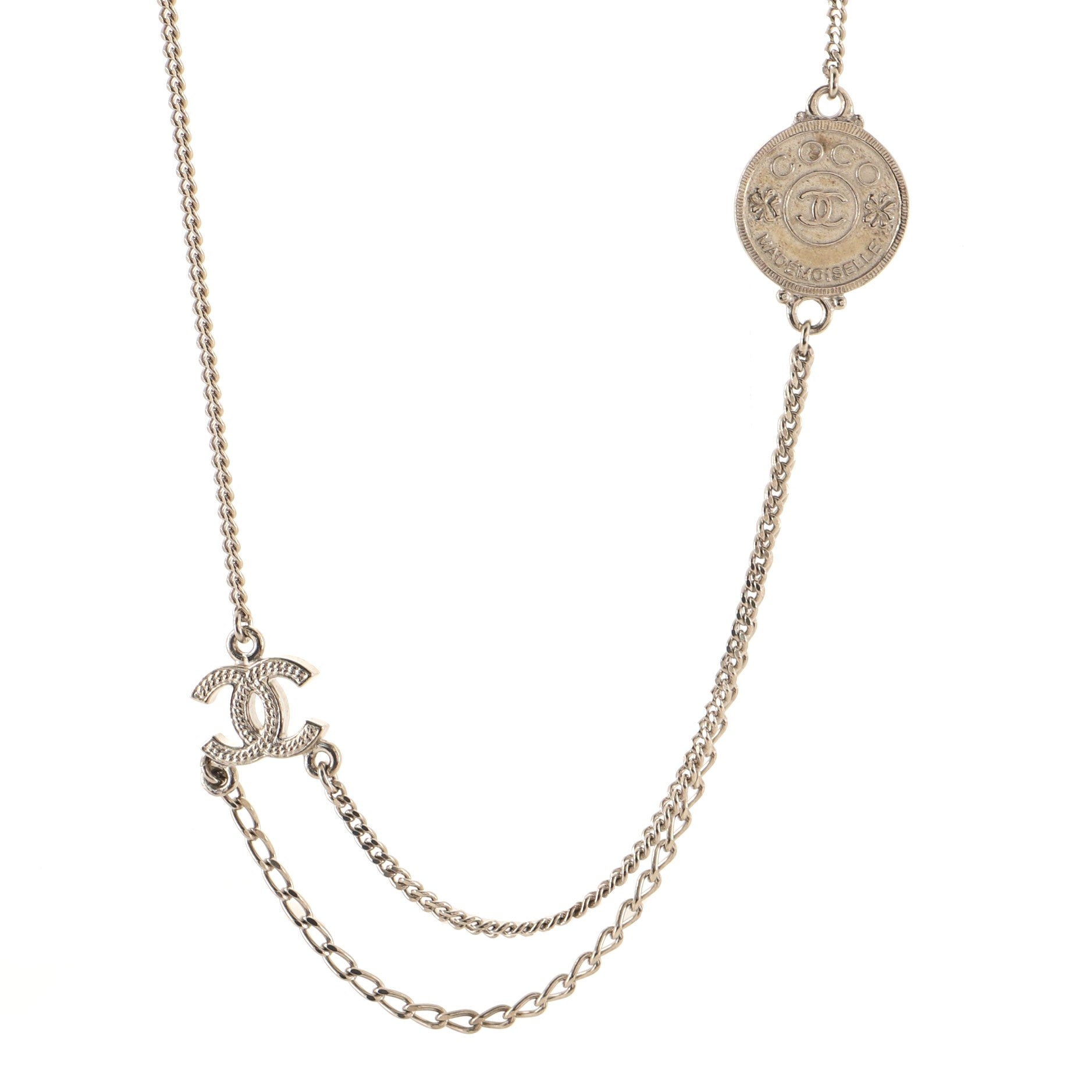CC Medallion Necklace Metal