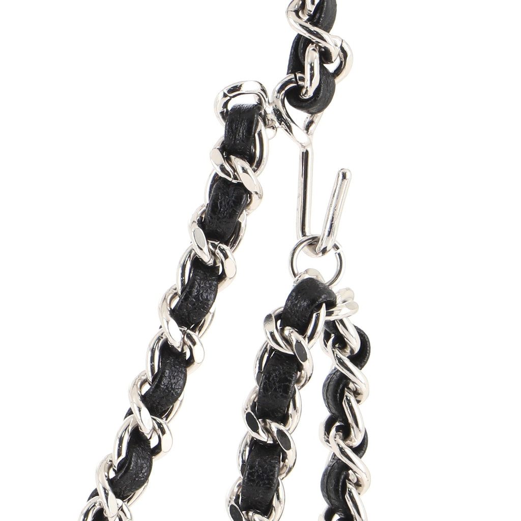 CC Charm Double Chain Belt Metal and Leather 90