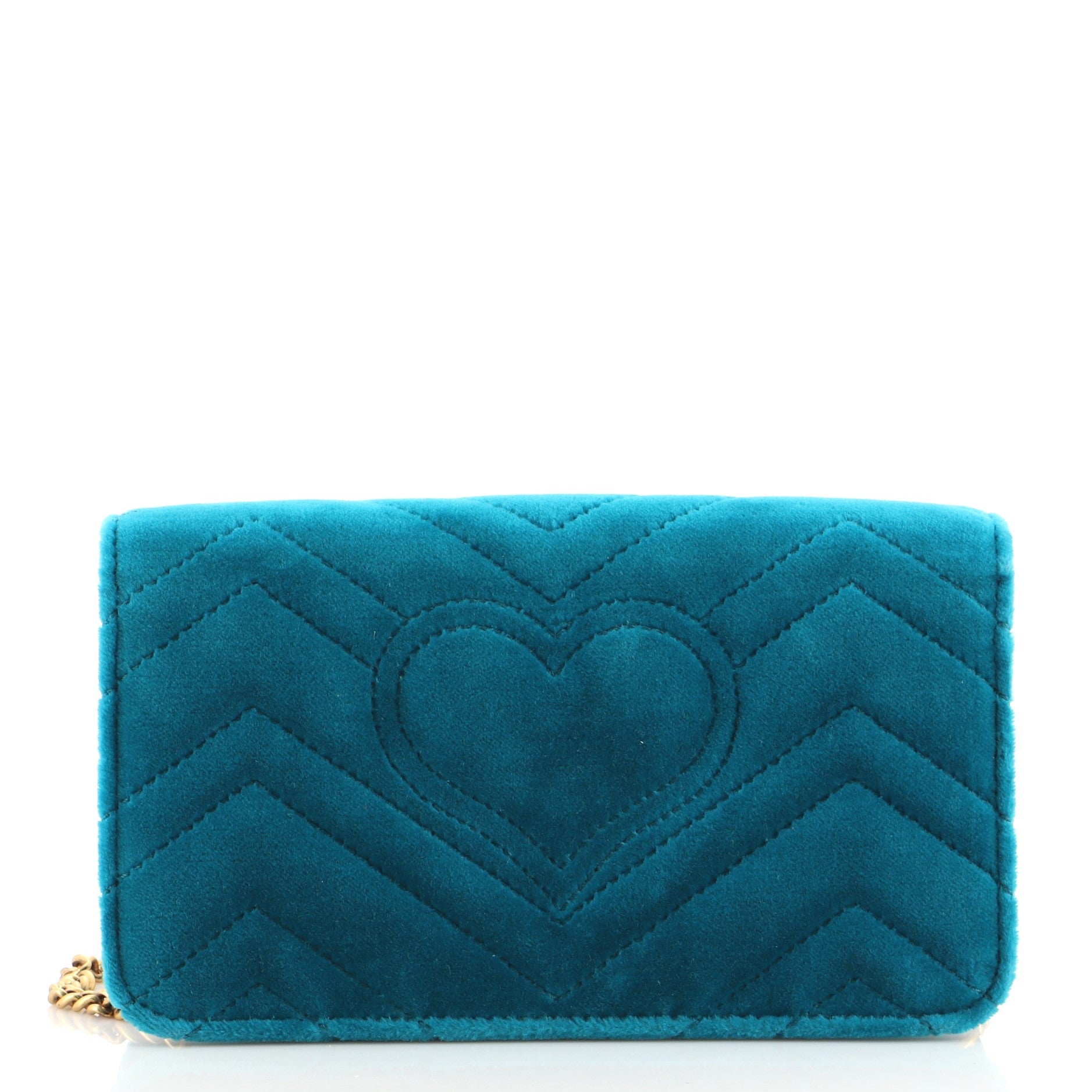 GG Marmont Chain Flap Bag Matelasse Velvet Mini