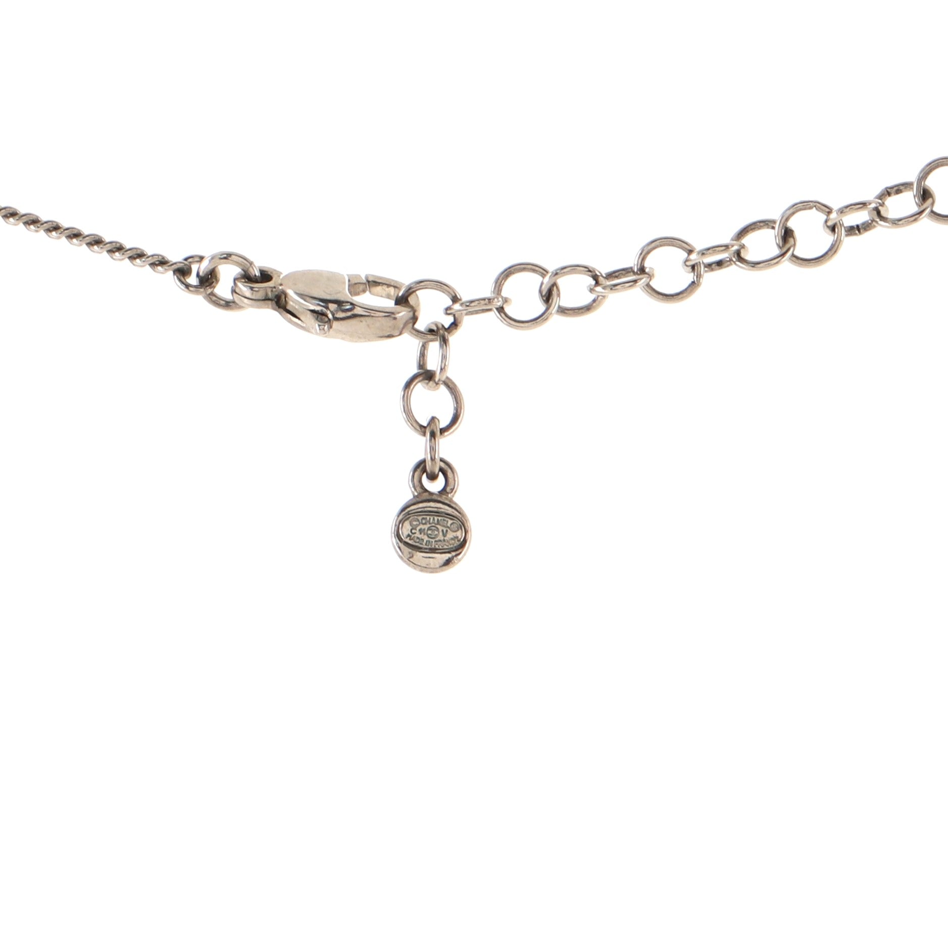CC Cluster Pendant Necklace Crystal Embellished Metal