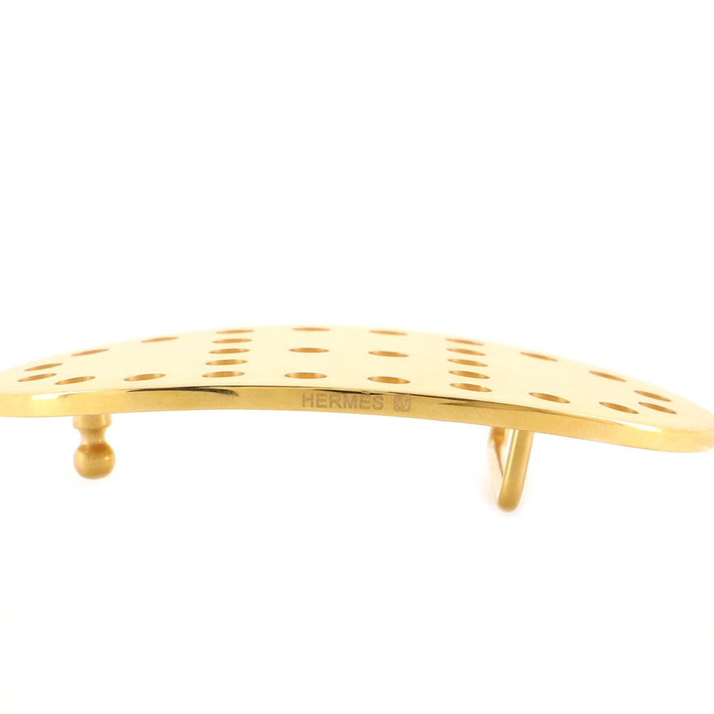 Evelyne Oval Belt Buckle Perforated Metal 5