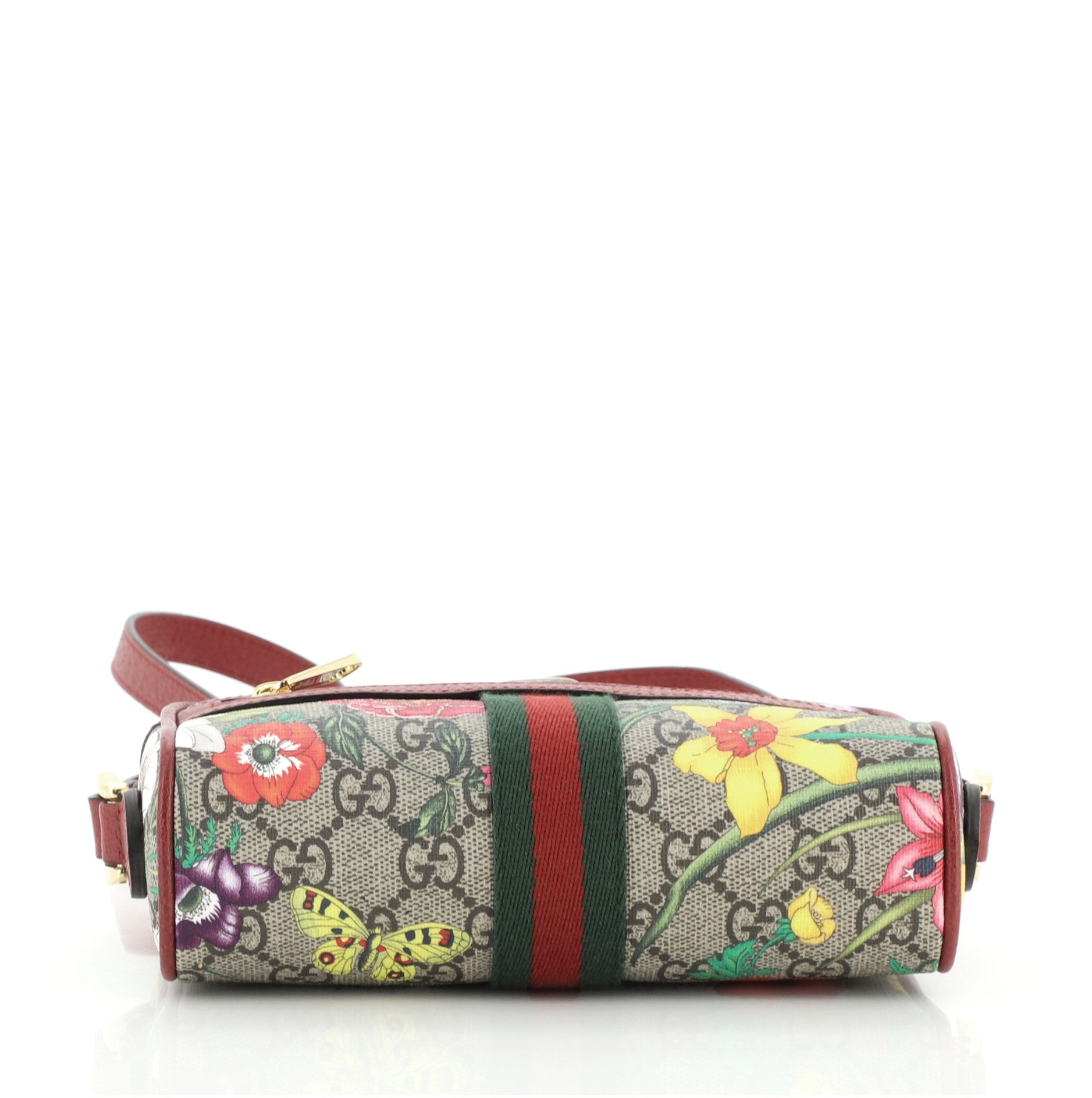 Ophidia Shoulder Bag Flora GG Coated Canvas Mini