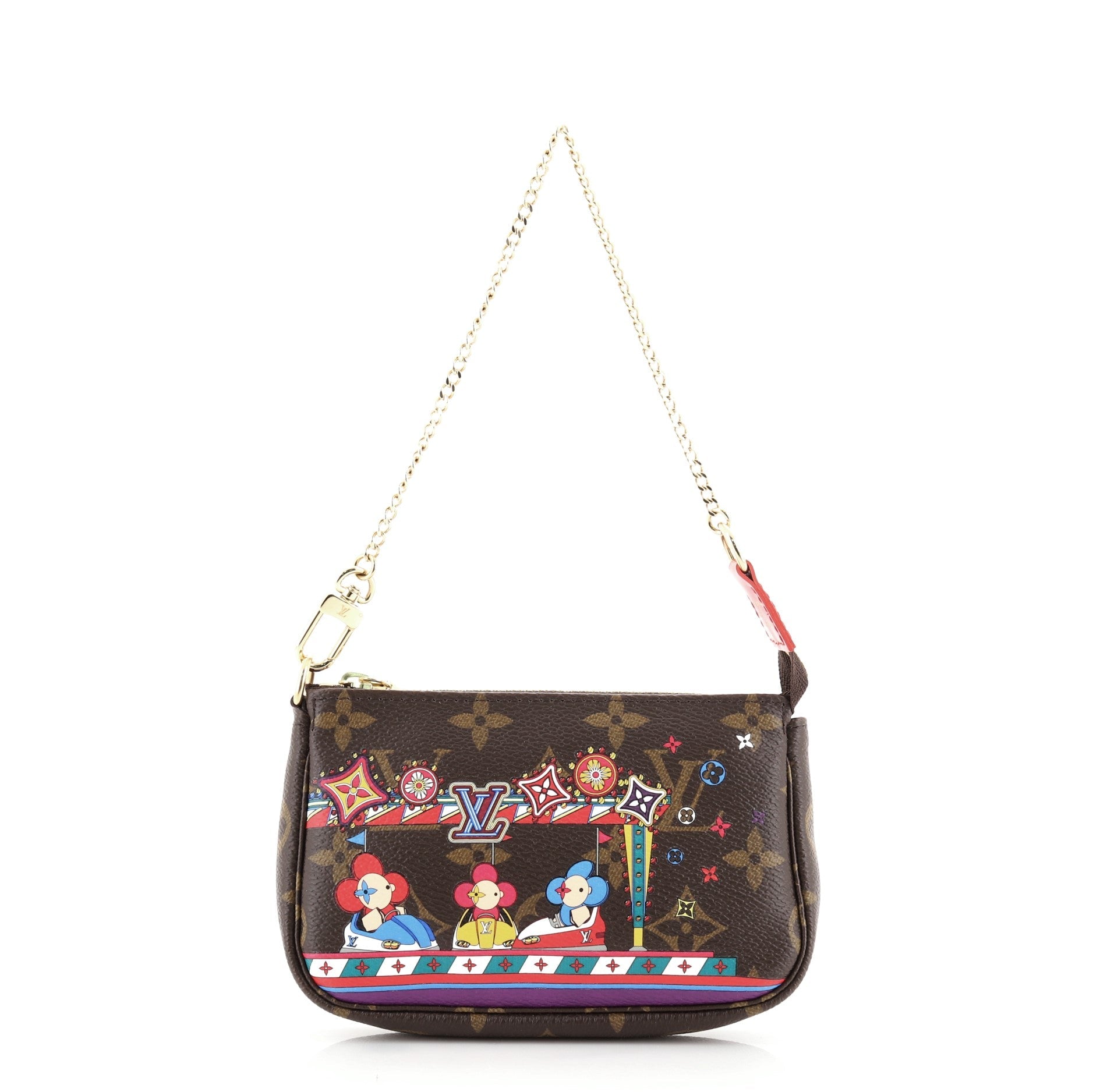 Pochette Accessoires Limited Edition Vivienne Xmas Monogram Canvas Mini