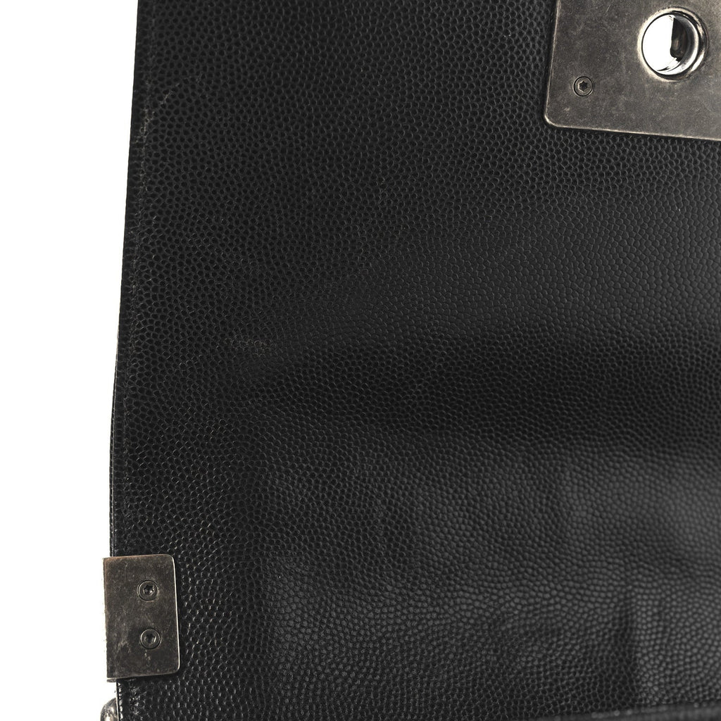 Caviar Quilted Small Boy Flap Black