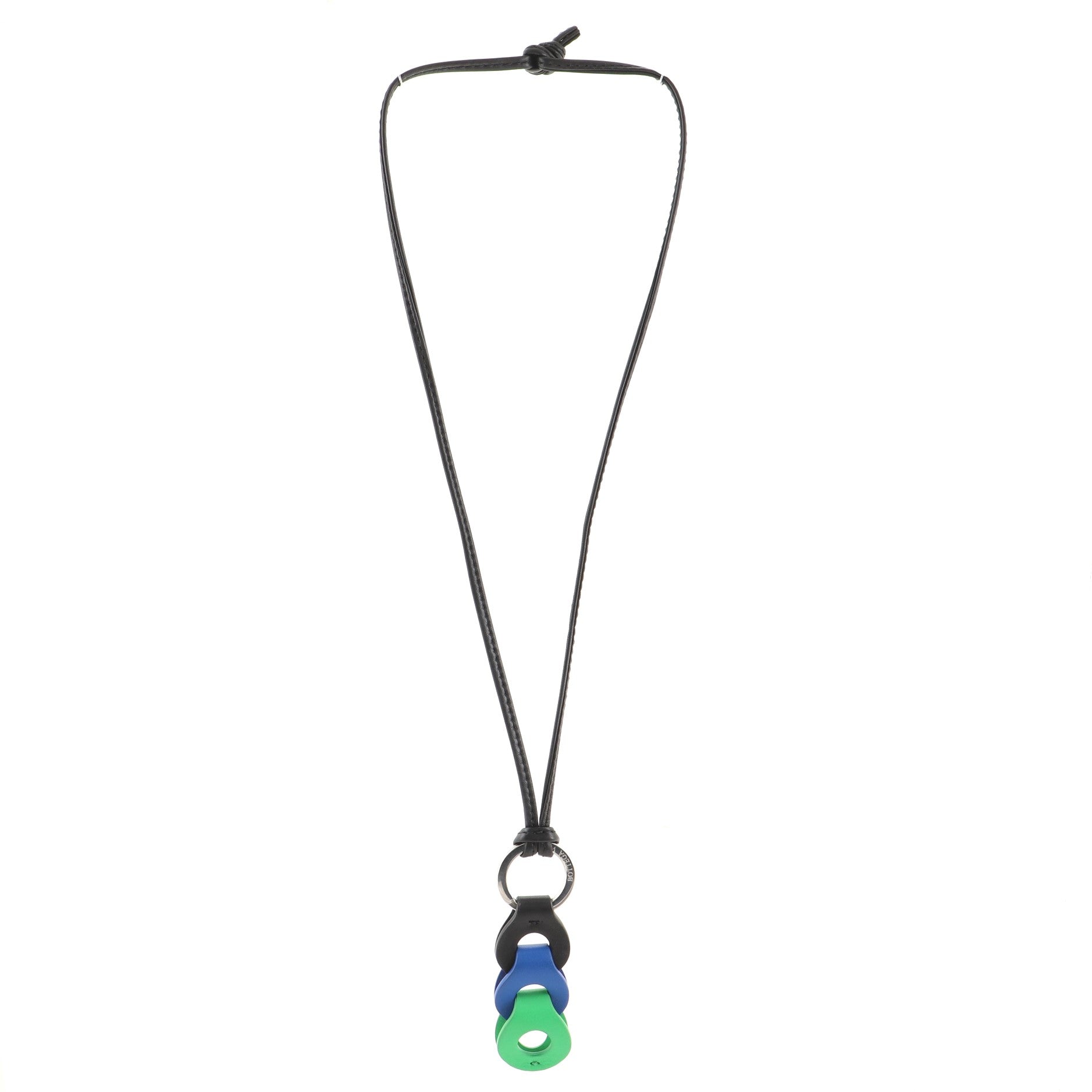 Chain Link Necklace Leather